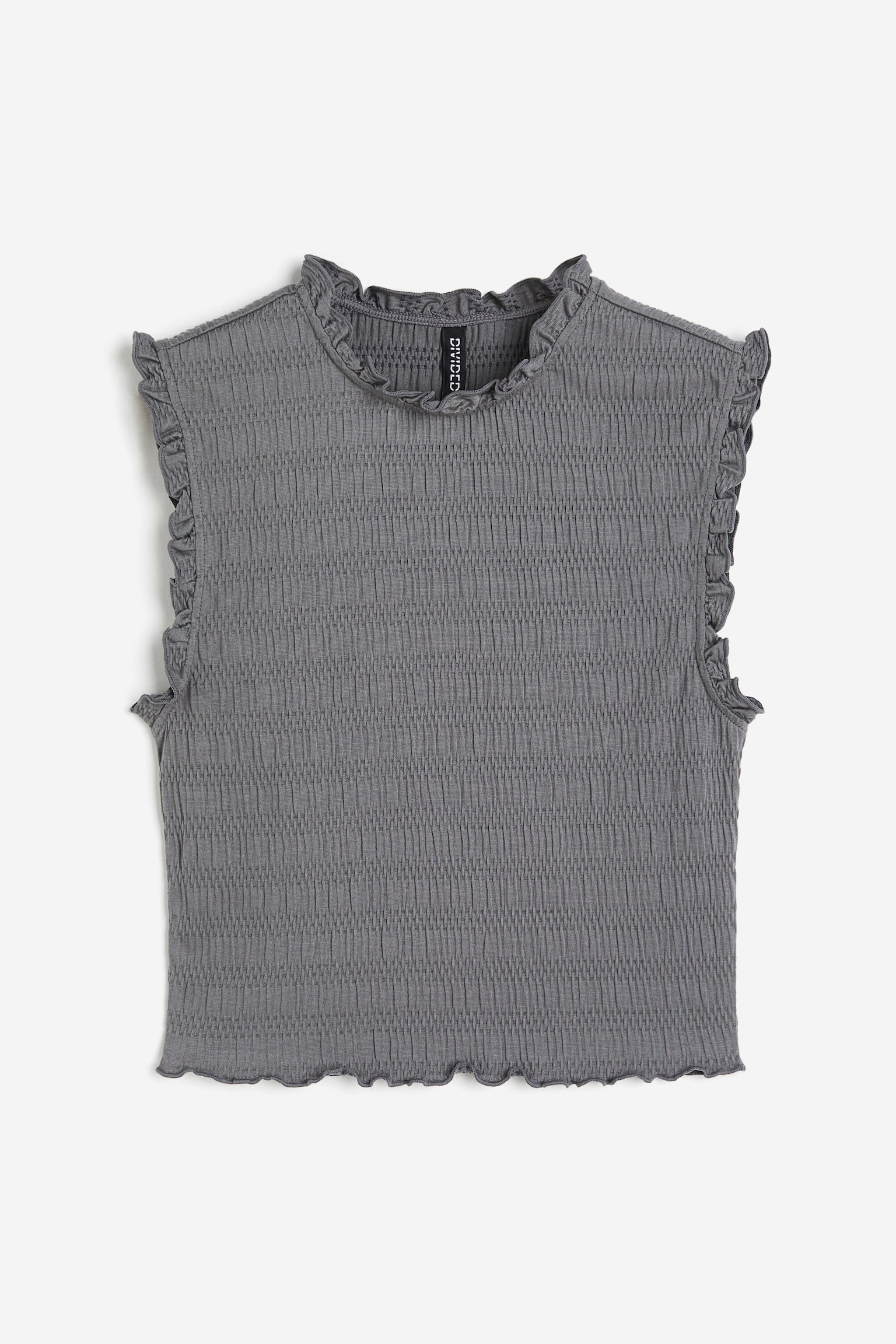 Smock Jersey Top - Dark grey/Black/Cream