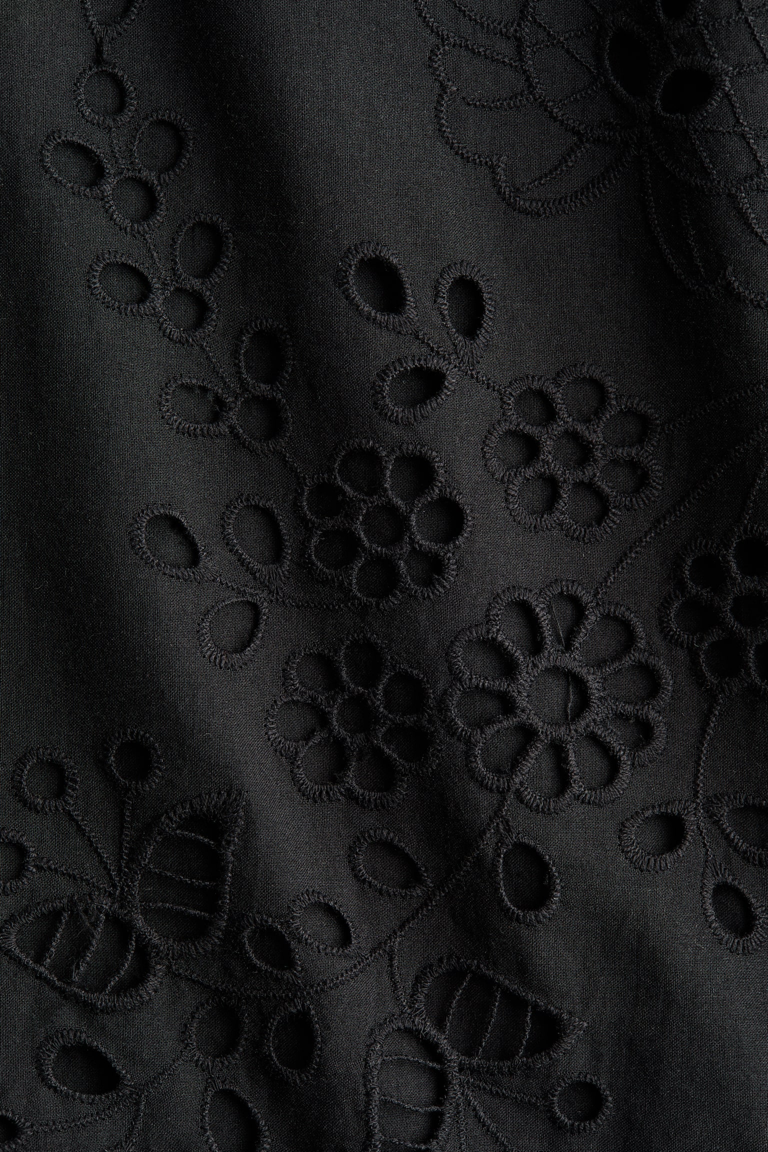 Broderie anglaise dress - Black - 3
