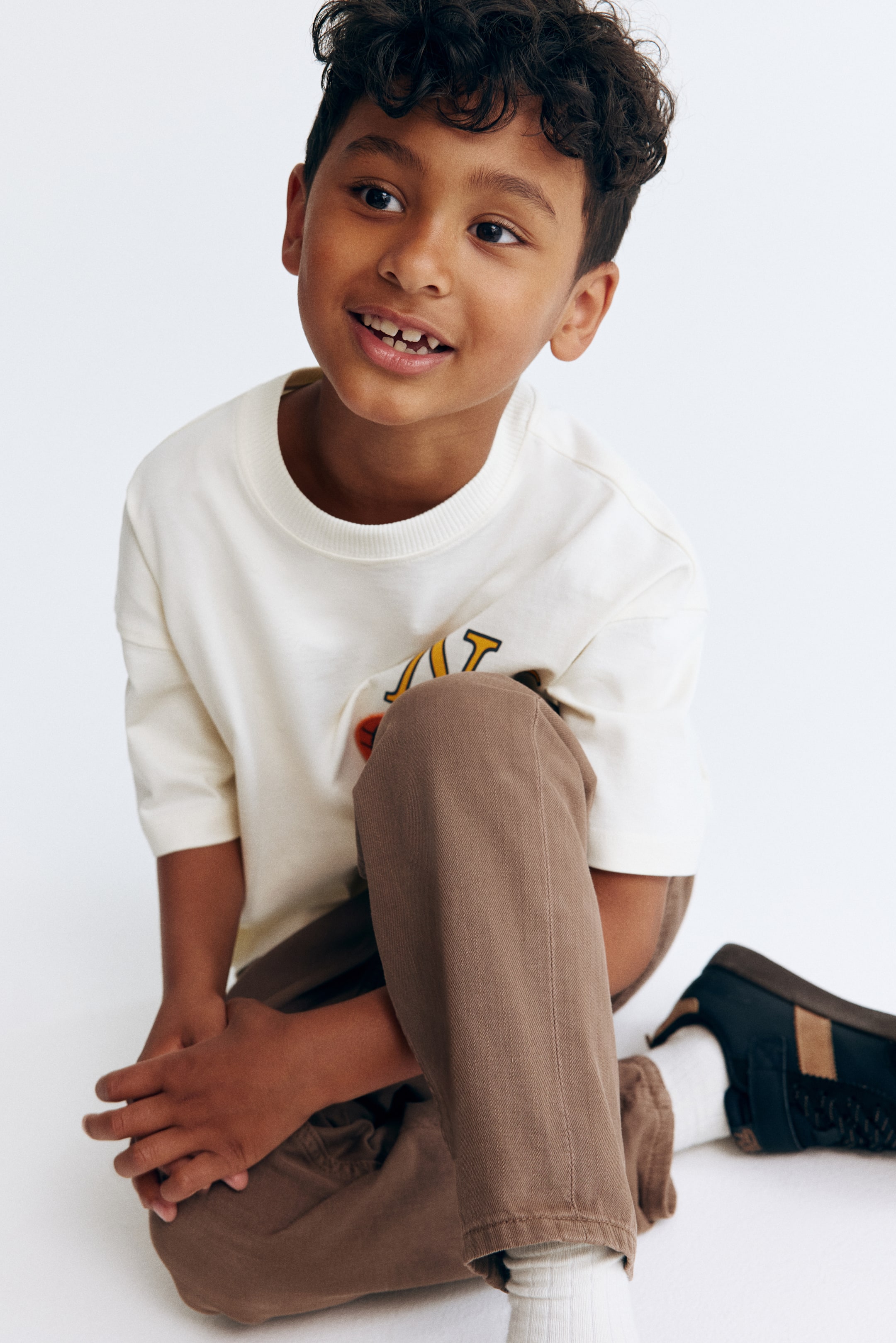 Pantalon en sergé de coton délavé