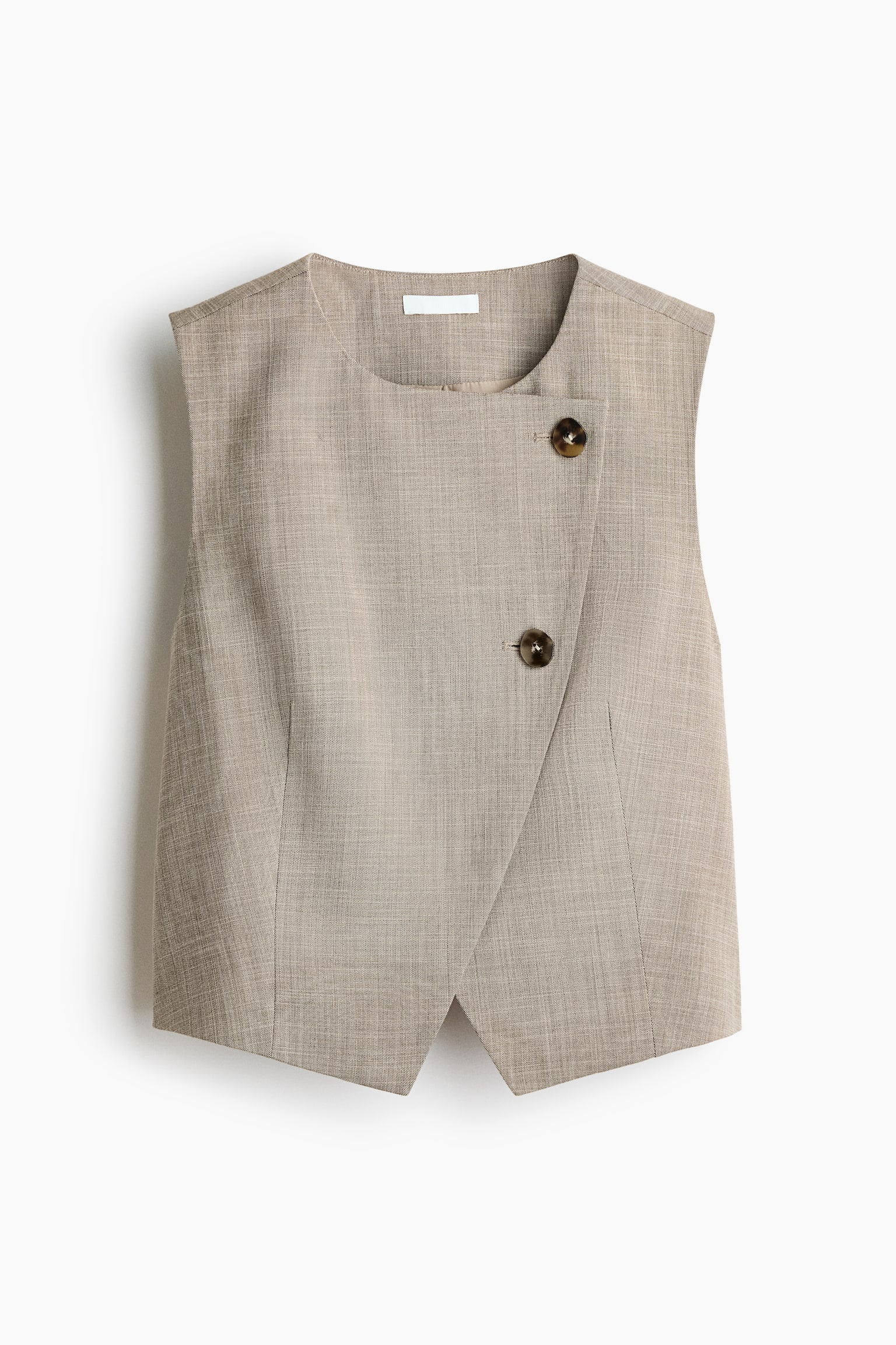 Женский жилет H&M Dressy Vest, цвет: Пыльный бежевый — фото 1