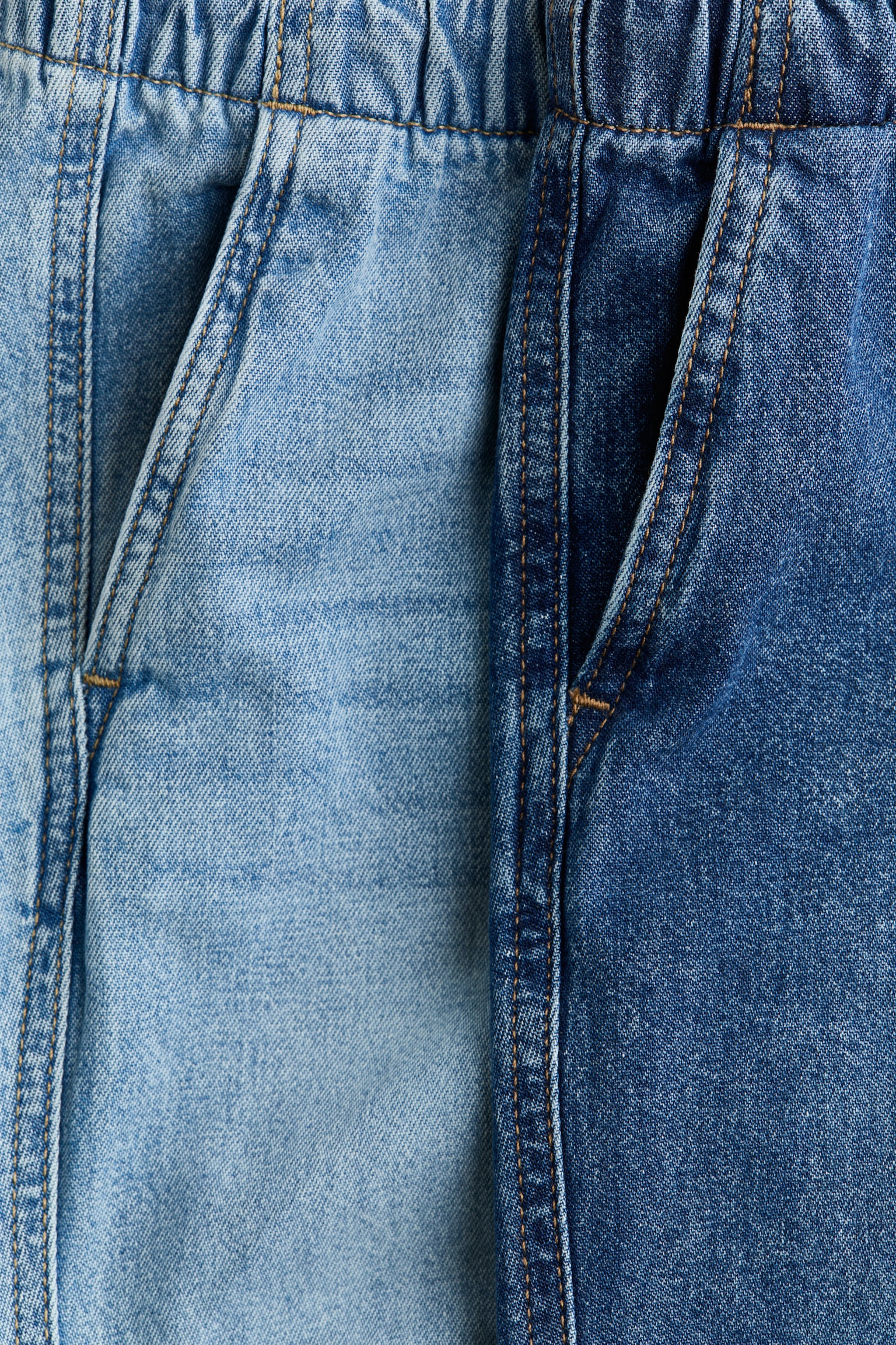 Детские джинсы H&M 2-Pack Denim Joggers, цвет: Джинсовый синий — фото 2