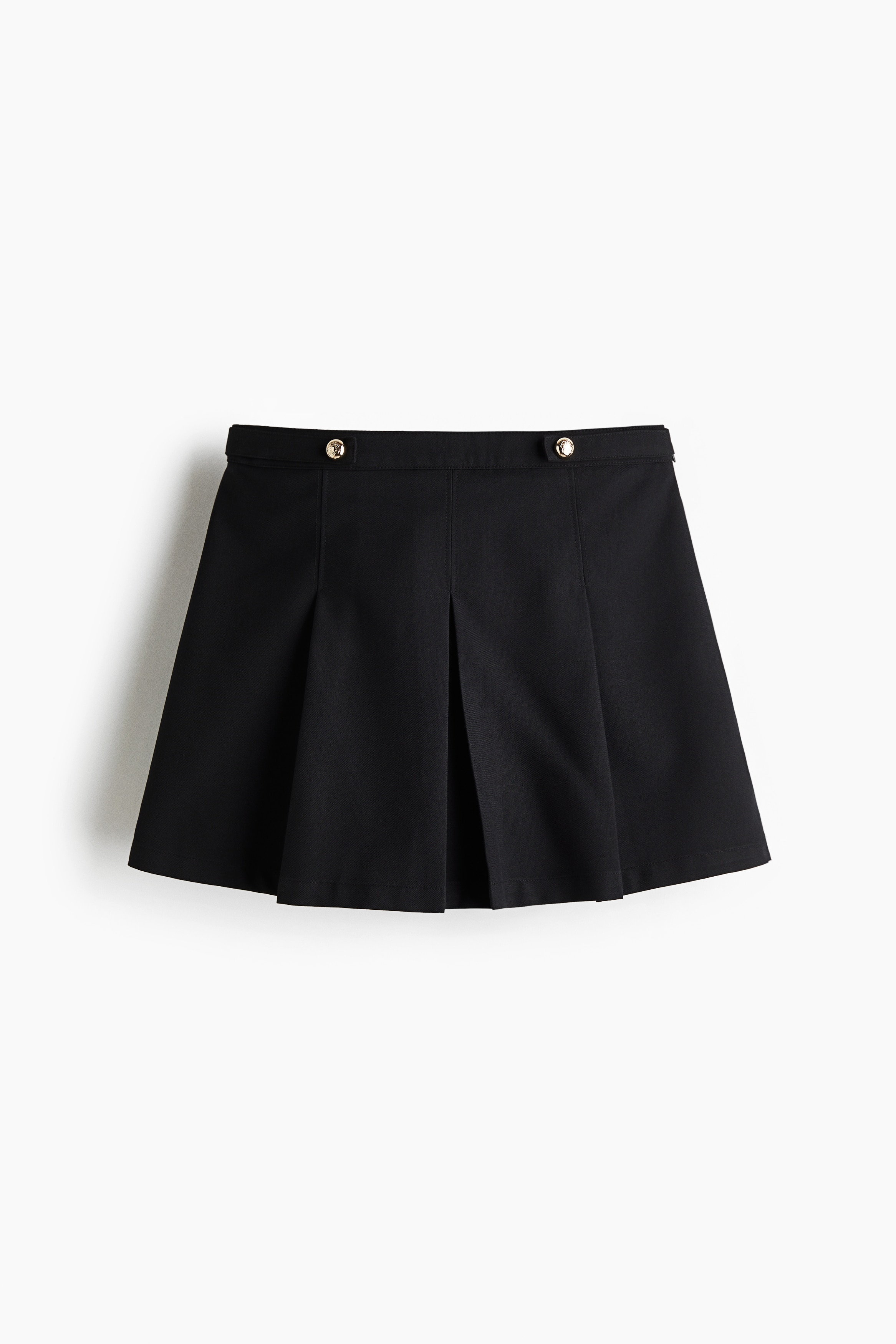 Pleated skort - Black/Brown