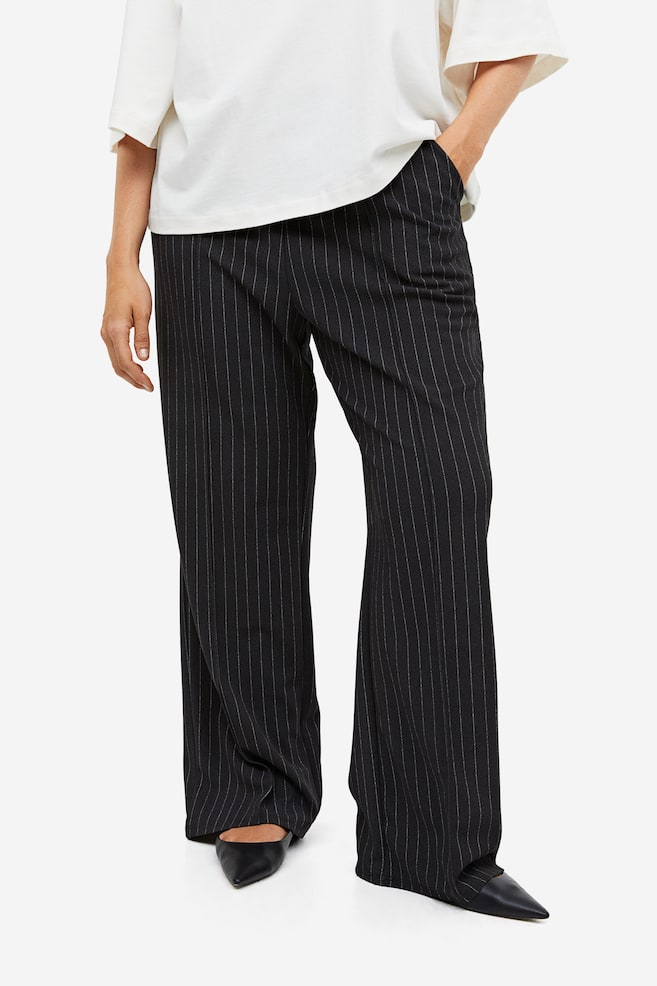 High-waisted tailored trousers - Dark grey/Pinstriped/Black/Dark grey/Checked/Dark grey - 6