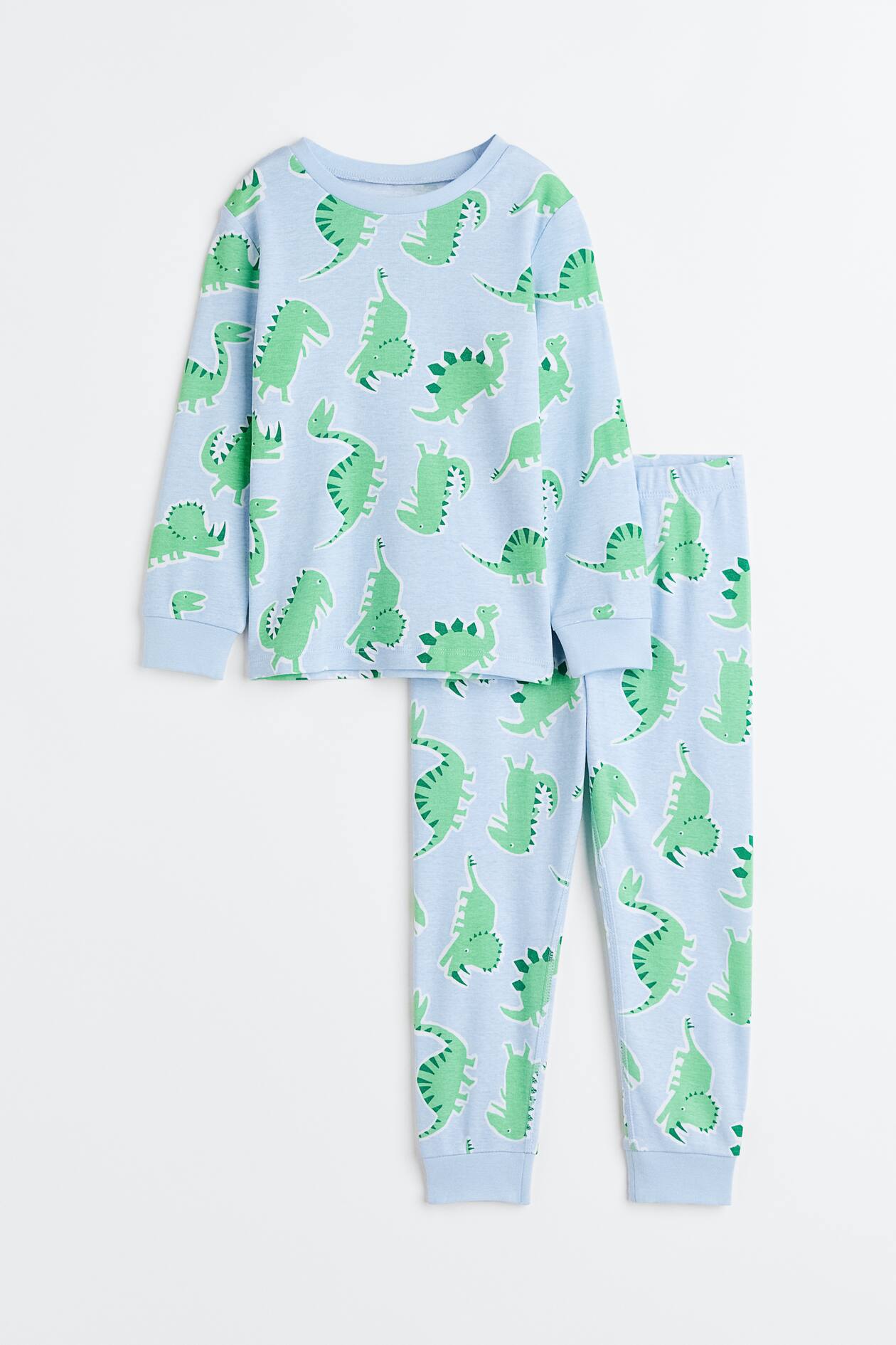 Vêtement Maison Enfant Pyjama Enfant 2 Pièces - Manches Longues - Motifs Dinosaure Ou Tracteur - Coton Doux - 8-18 Ans Pyjama Dinosaure Tracteur