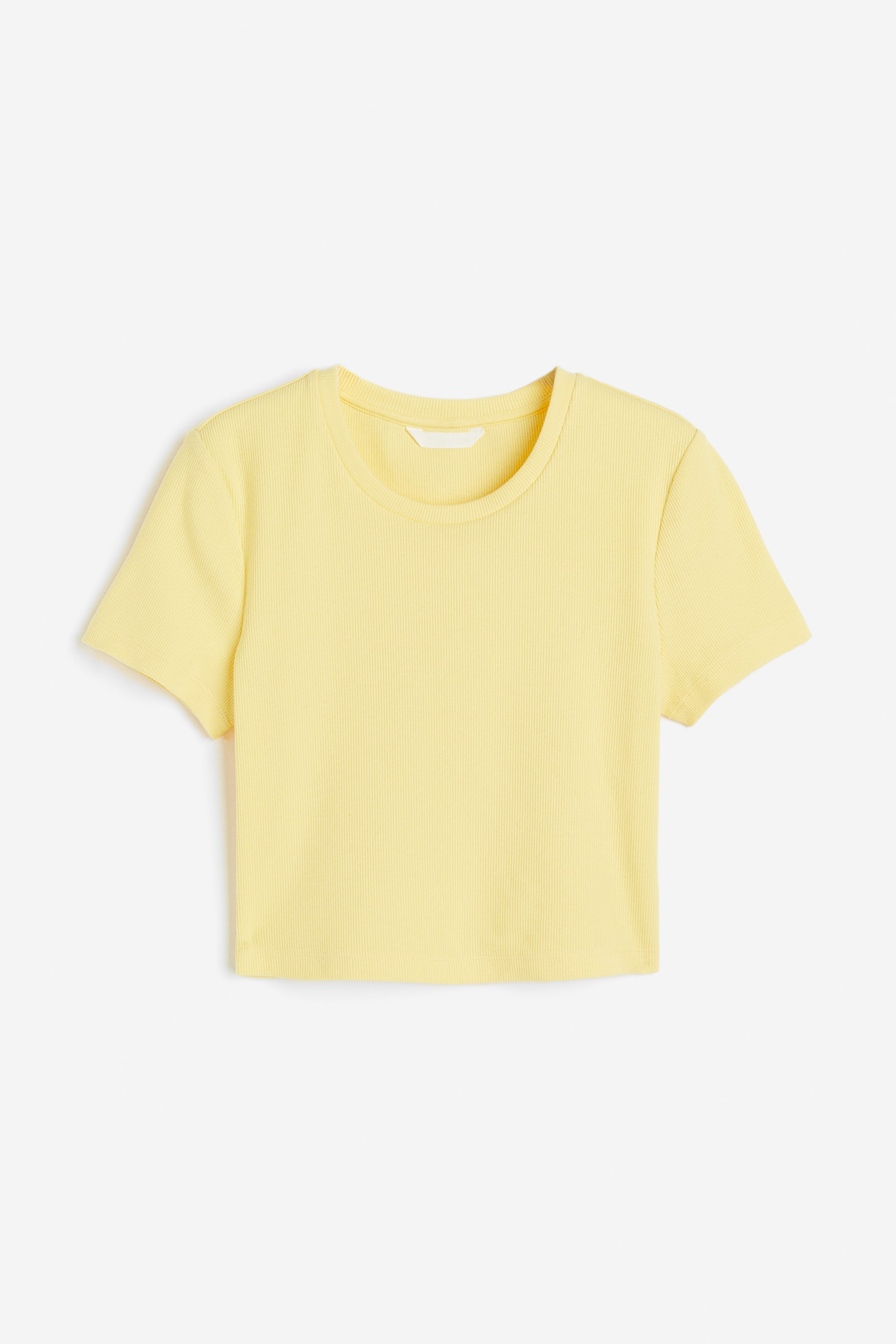 View larger image: Ribbed jersey top - Light yellow - Ladies | H&M IN 1