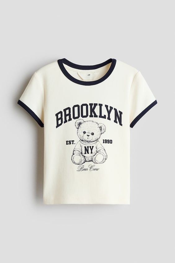 Детские футболки H&M Cotton T-Shirt with Printed Motif