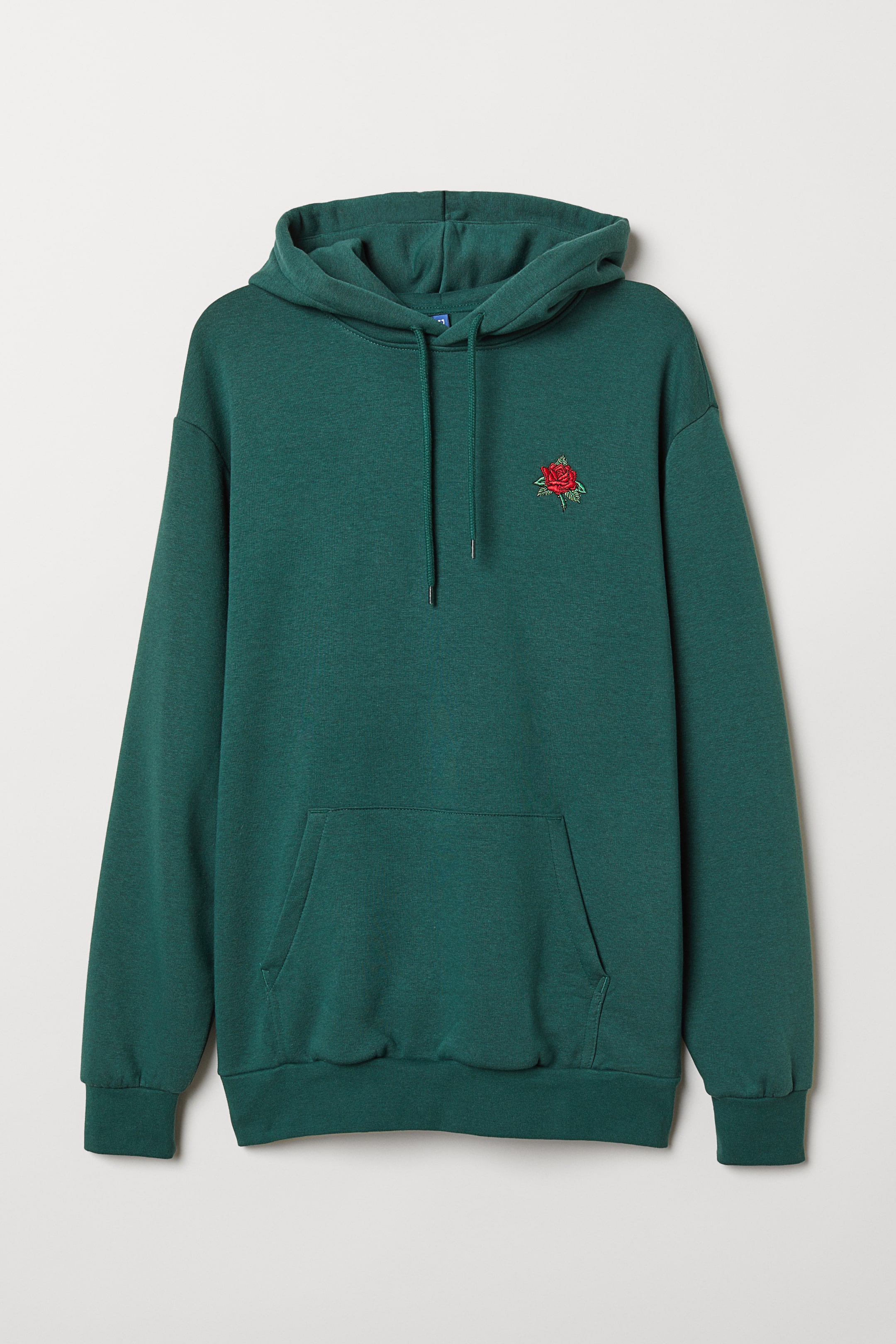 Agrandir l'image: Pull à capuche - Vert foncé/rose - HOMME | H&M FR 1