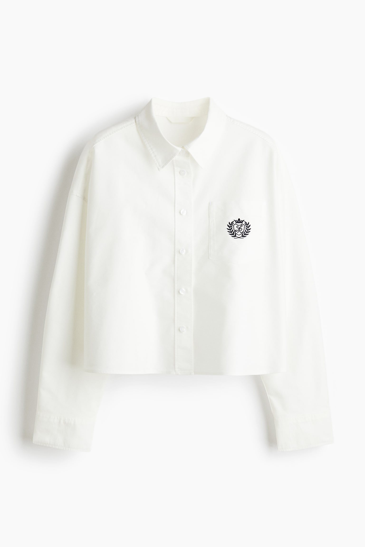 Áo sơ mi cài khuy sau lưng - Màu trắng - 1