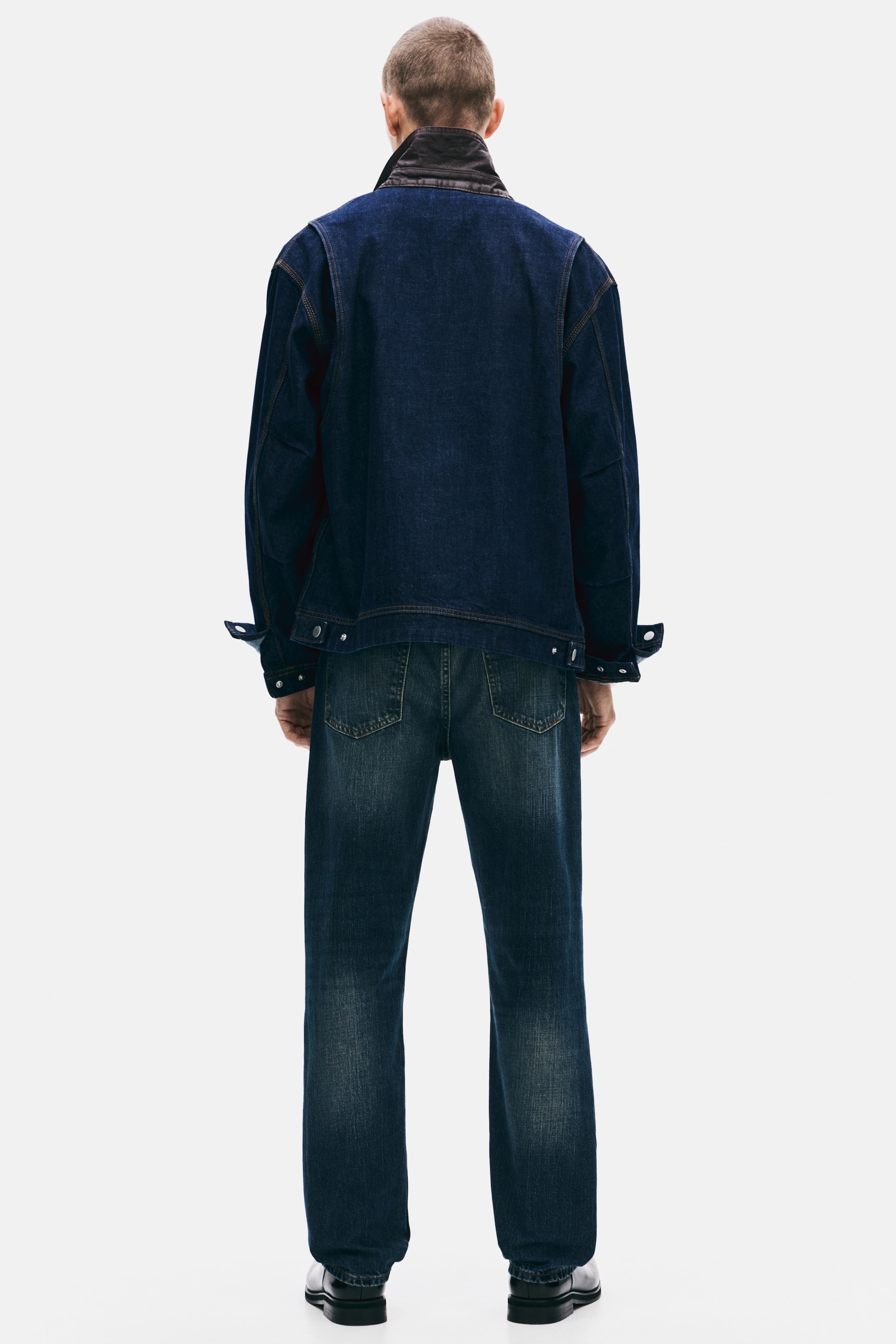 View larger image: Original Straight Jeans - Washed dark denim blue - Men | H&M US 4