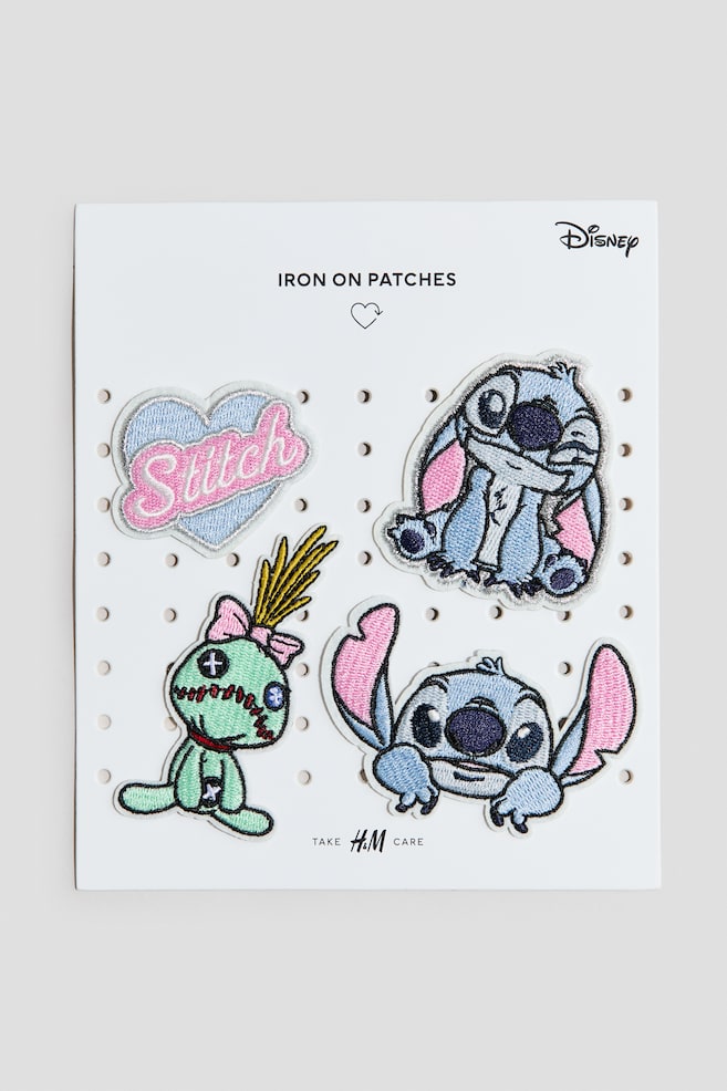 4-pack repair patches - Light blue/Lilo & Stitch/Red/Hello Kitty/Red/Spidey/Pink/CapyFun/Green/Minecraft/Yellow/Pokémon - 1