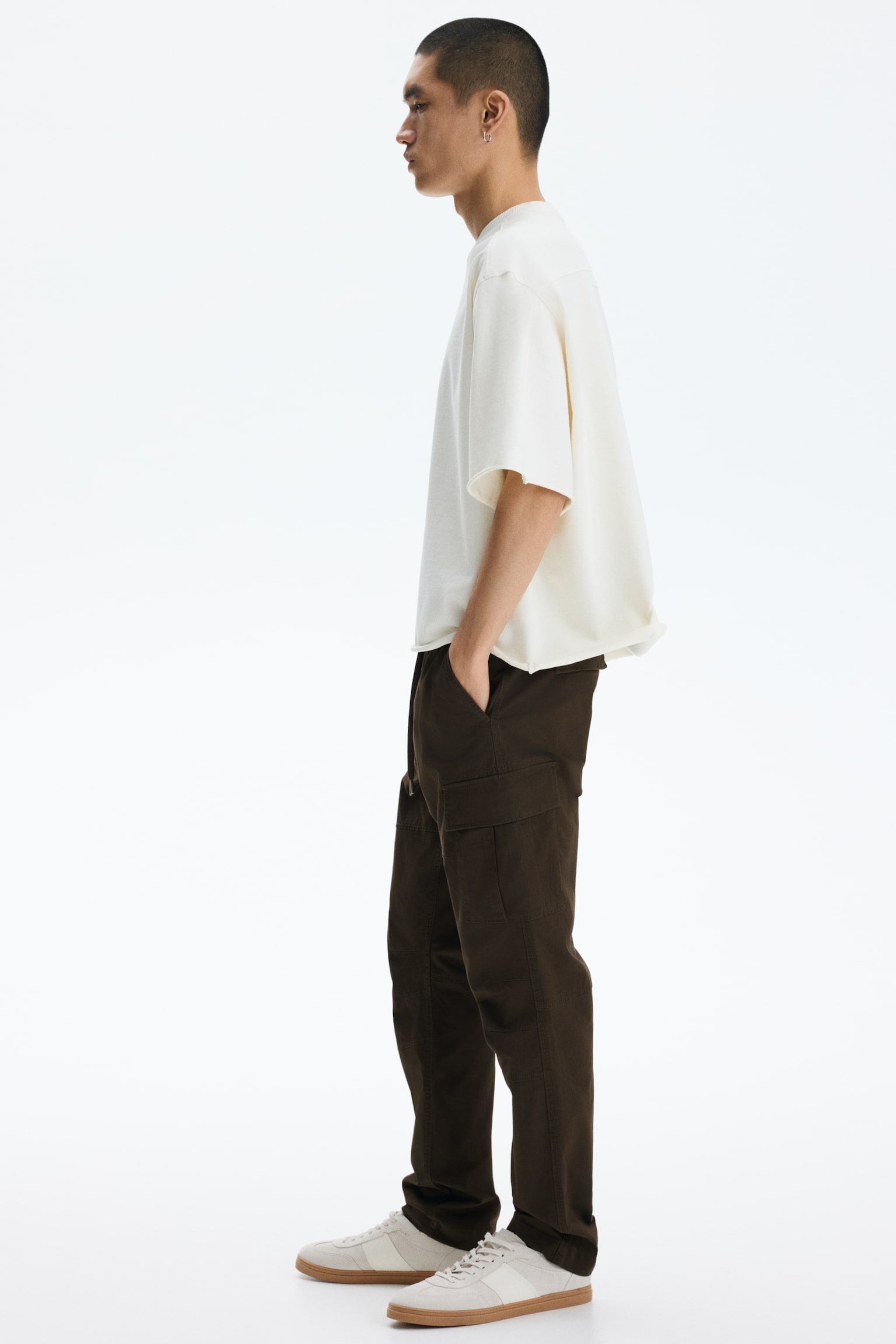 Slim Fit Cargo trousers - Dark khaki green/Khaki green/Light beige/Black/Dark grey - 4
