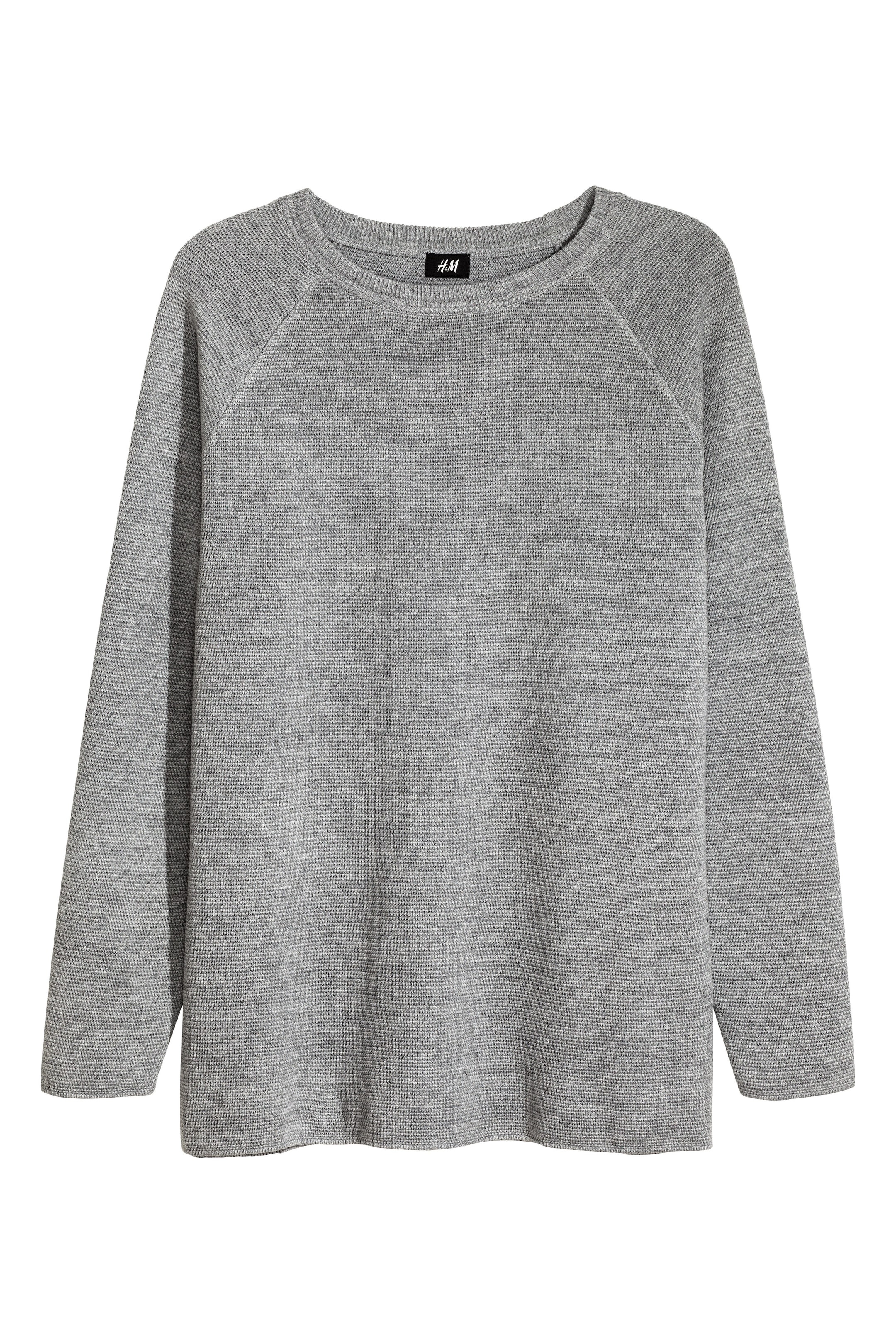 View larger image: Textured jumper - Grey marl - Men | H&M GB 1