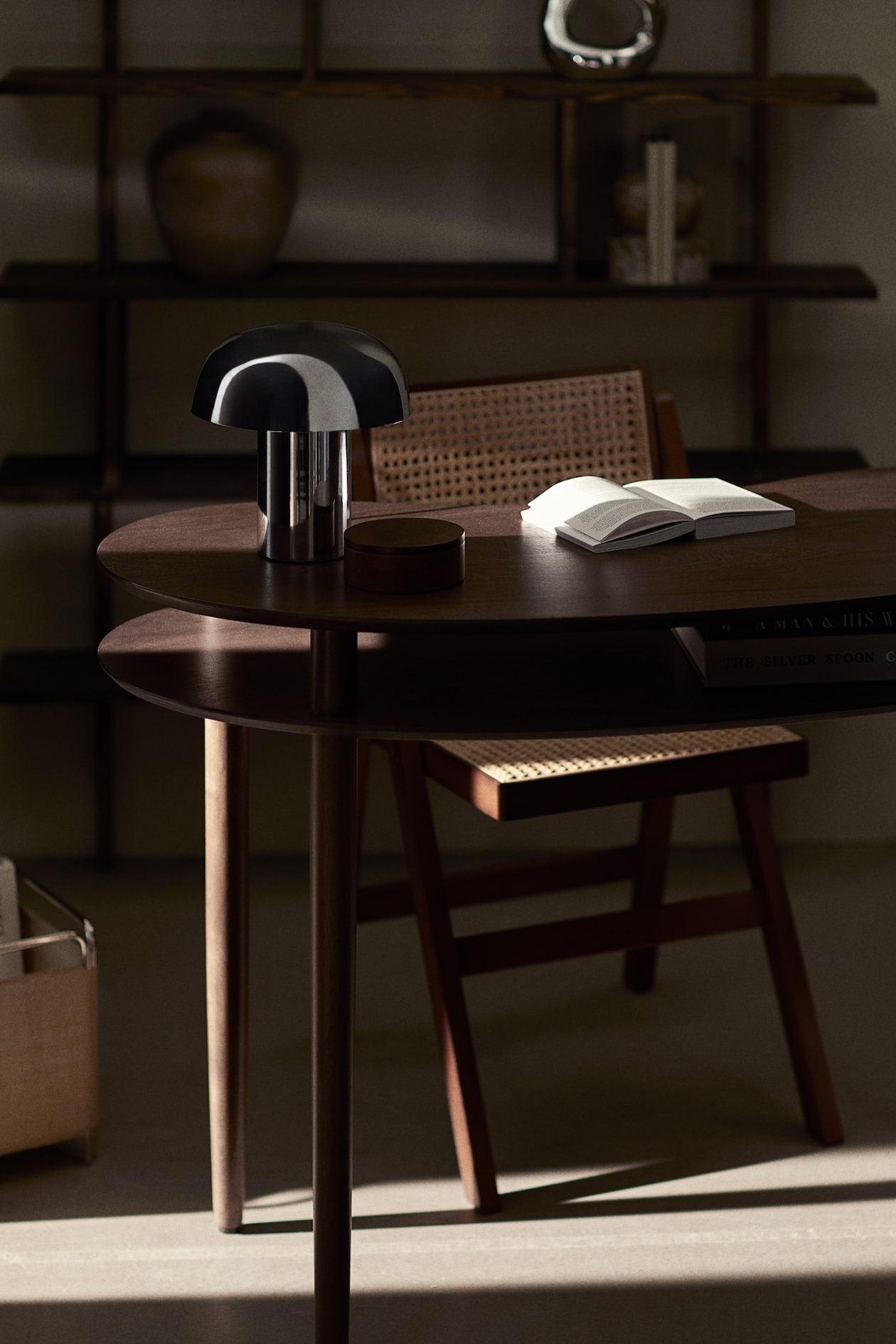 Dark brown Asymmetric Desk at H&M Home | H&M US