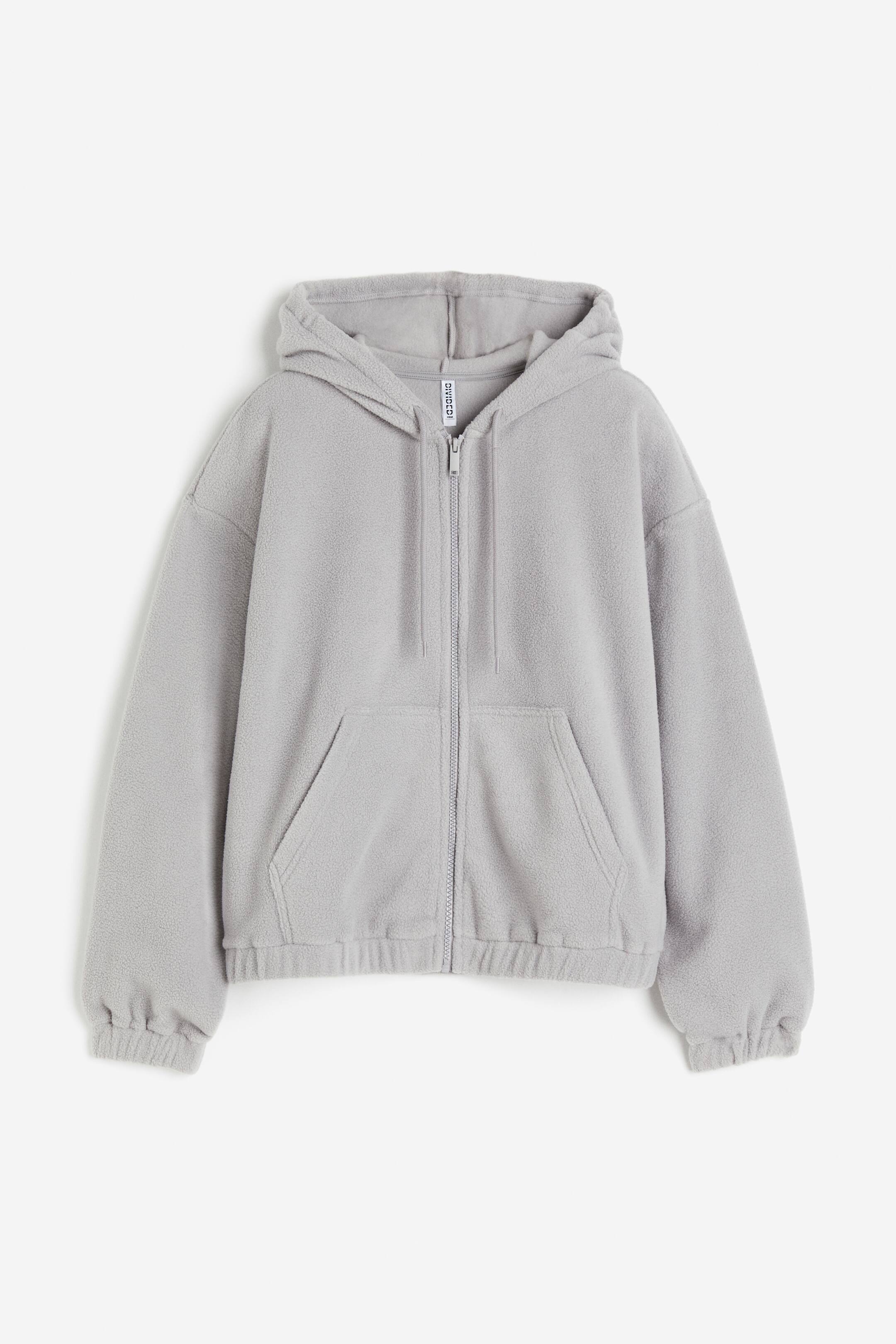 View larger image: Hooded Fleece Jacket - Gray - Ladies | H&M CA 1