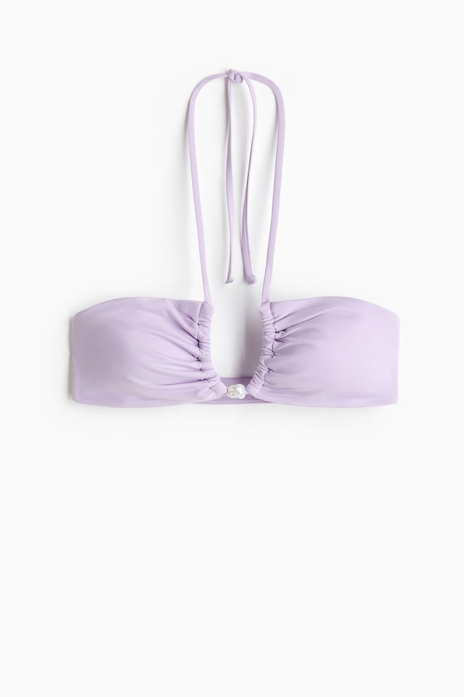 Padded halterneck bikini top - Light purple/Dark purple/Turquoise/Bright blue - 1