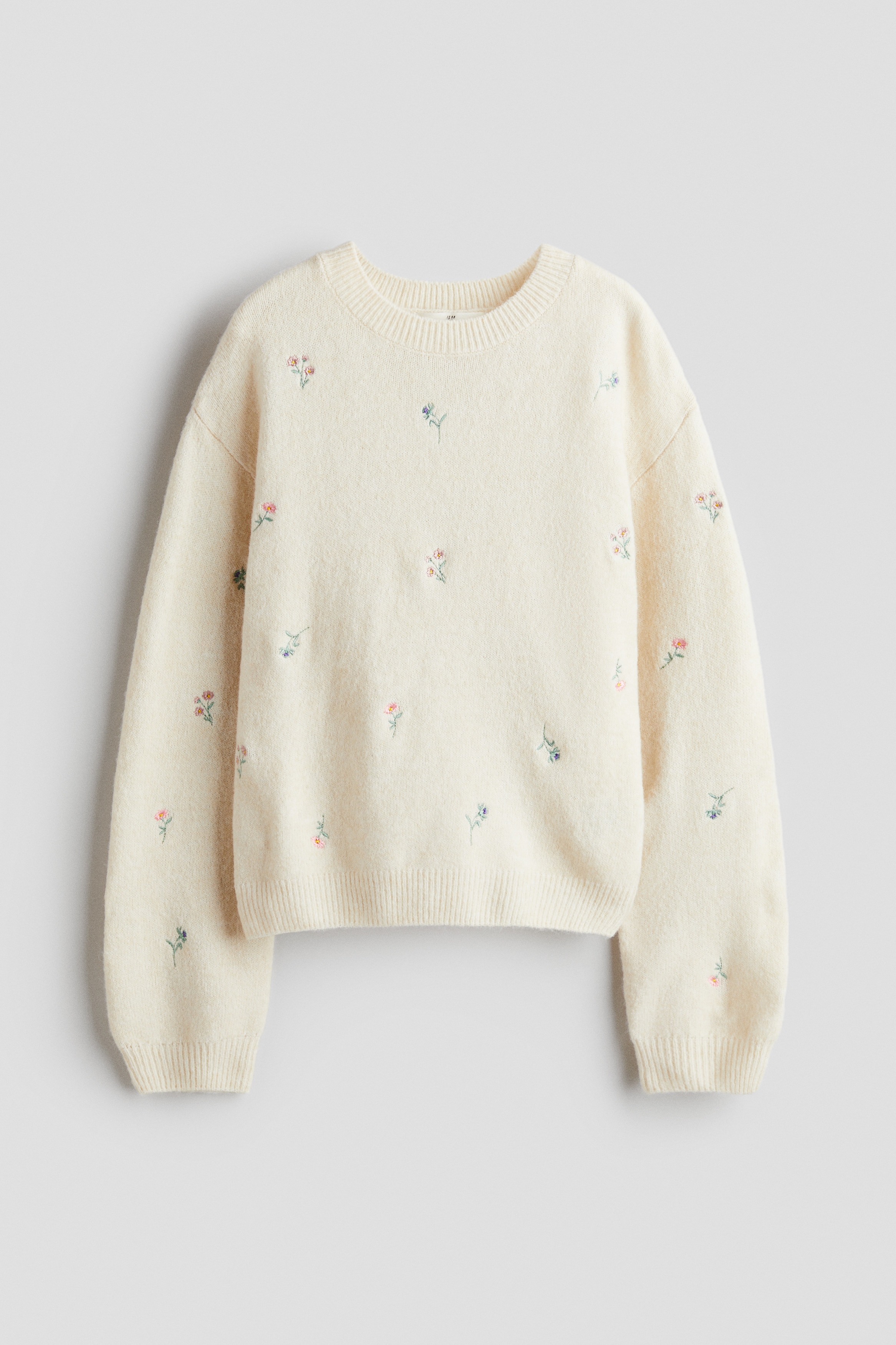 Loose-fit motif-detail jumper - Cream/Floral/Light pink/Bows/Blue/Stars