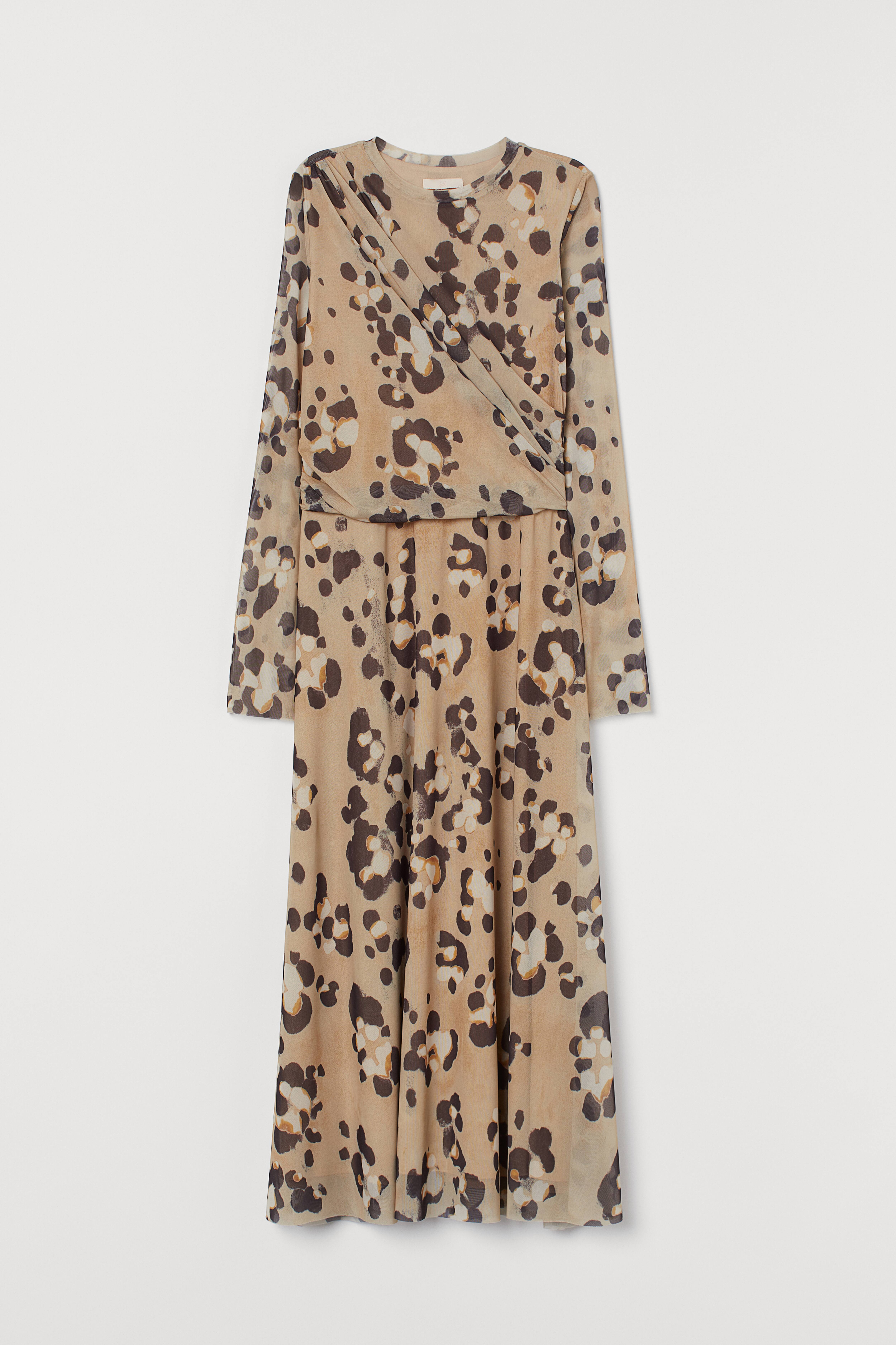 Vestido animal fashion print h&m