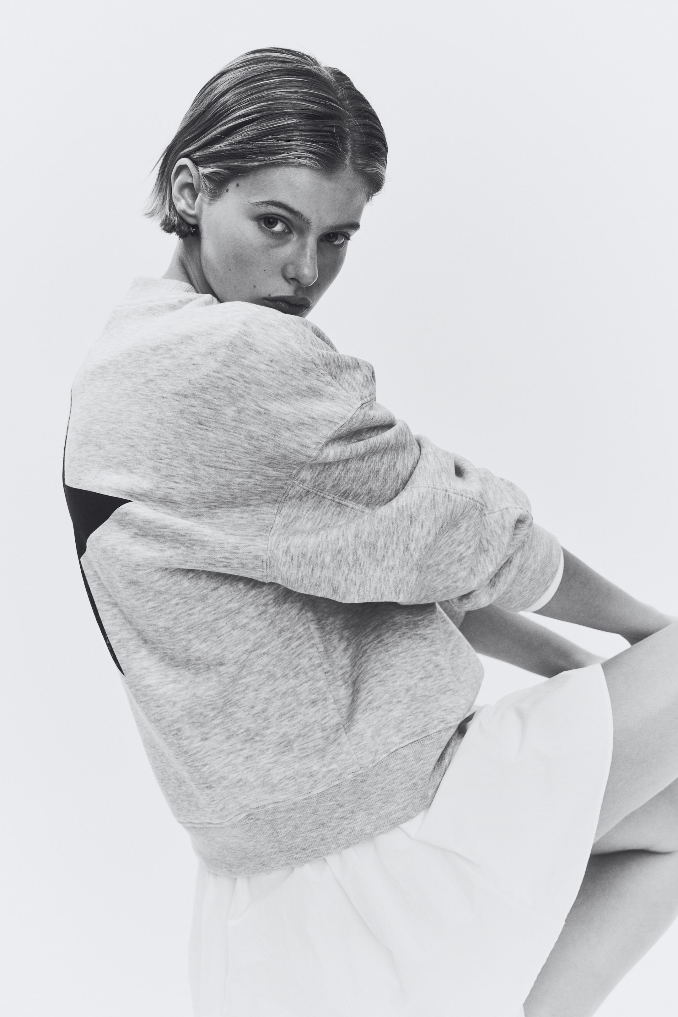 View larger image: Sweatshirt with Printed Motif - Light gray melange - Ladies | H&M CA 1