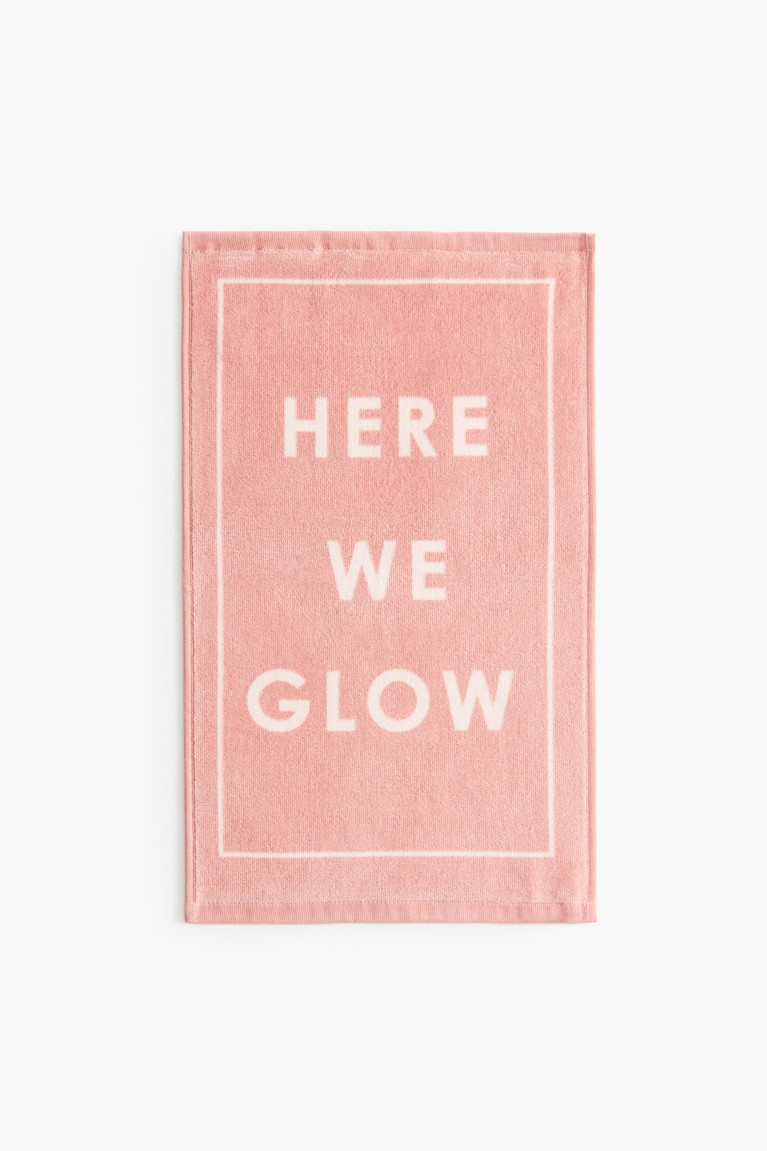 Motif-detail velour guest towel - Pink/Here We Glow/White/Here We Glow - 3