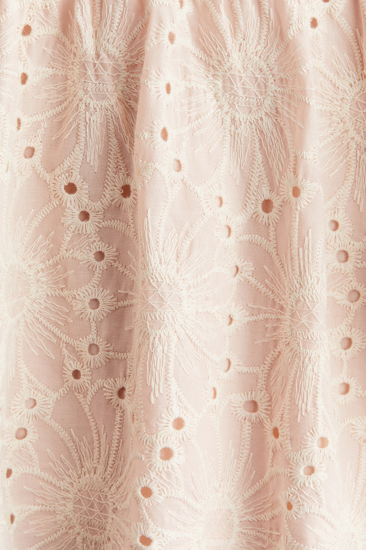 Blusa con bordado inglés - Rosa empolvado/Floral - NIÑOS | H&M ES