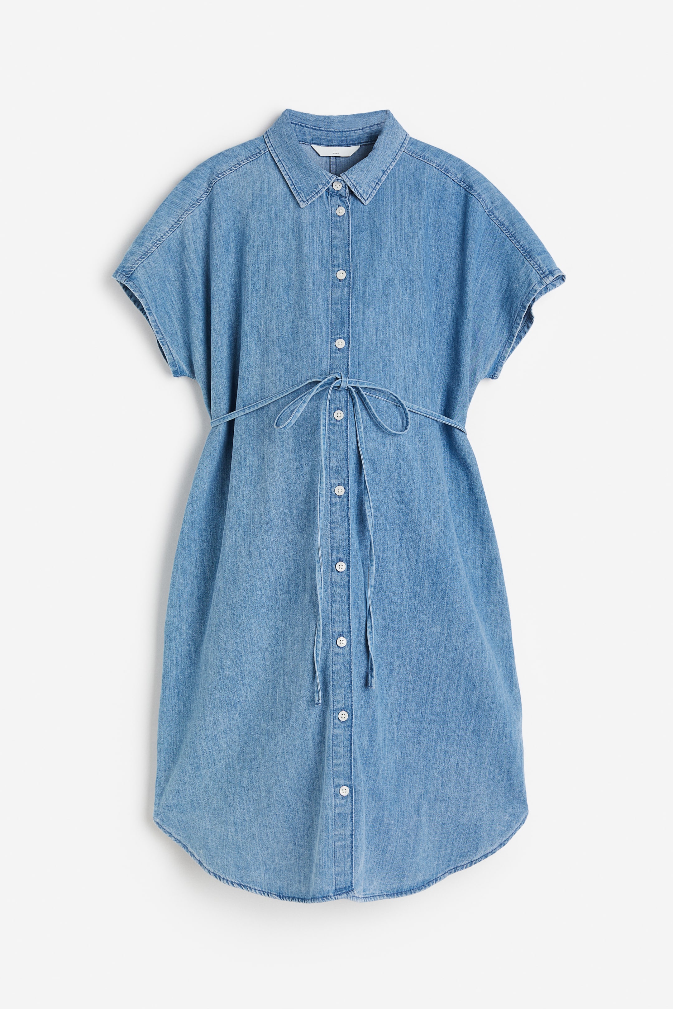 MAMA Denim Tie-belt Dress