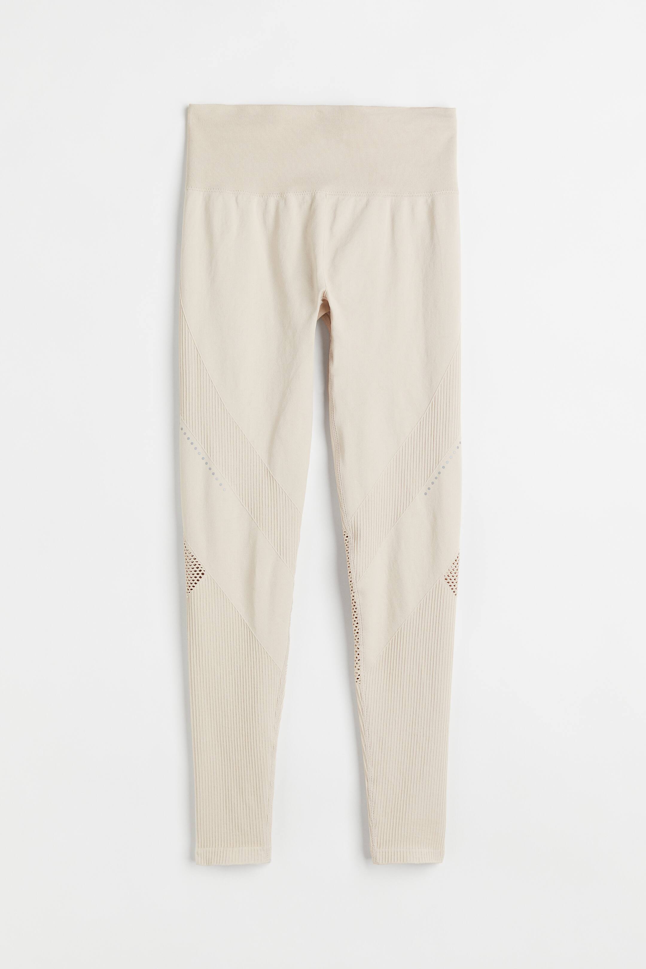 View larger image: Seamless running tights - Light beige - Ladies | H&M 1