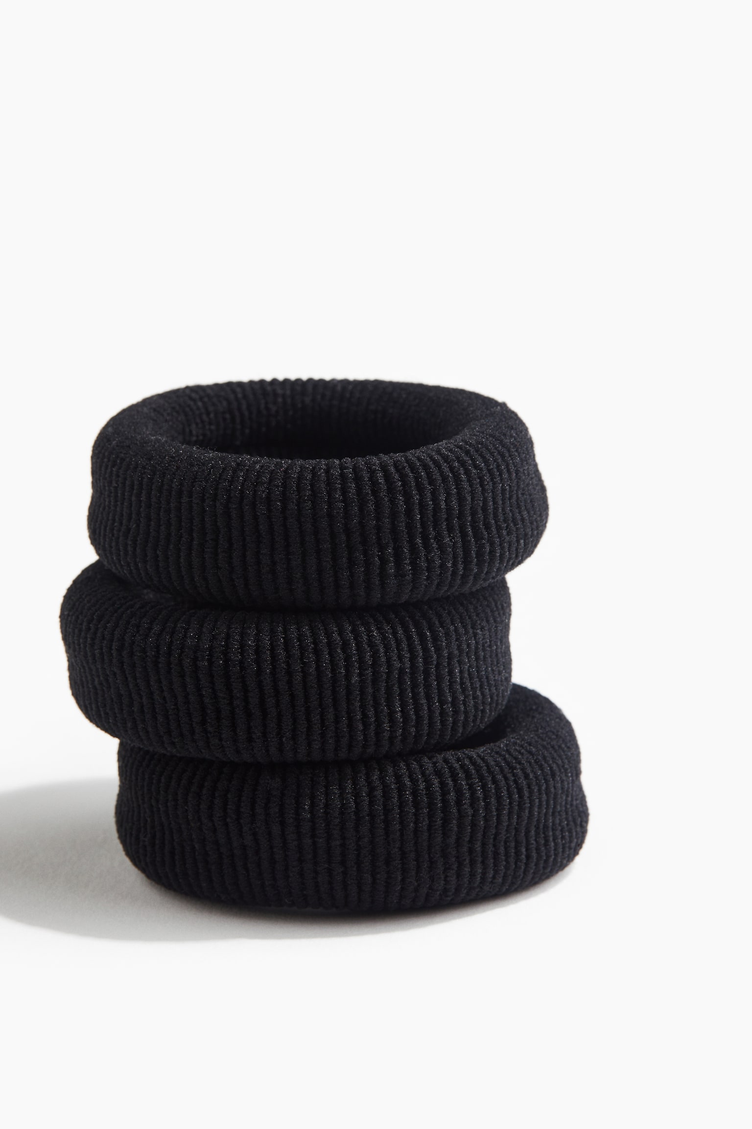 3-pack hair elastics - Black - 2