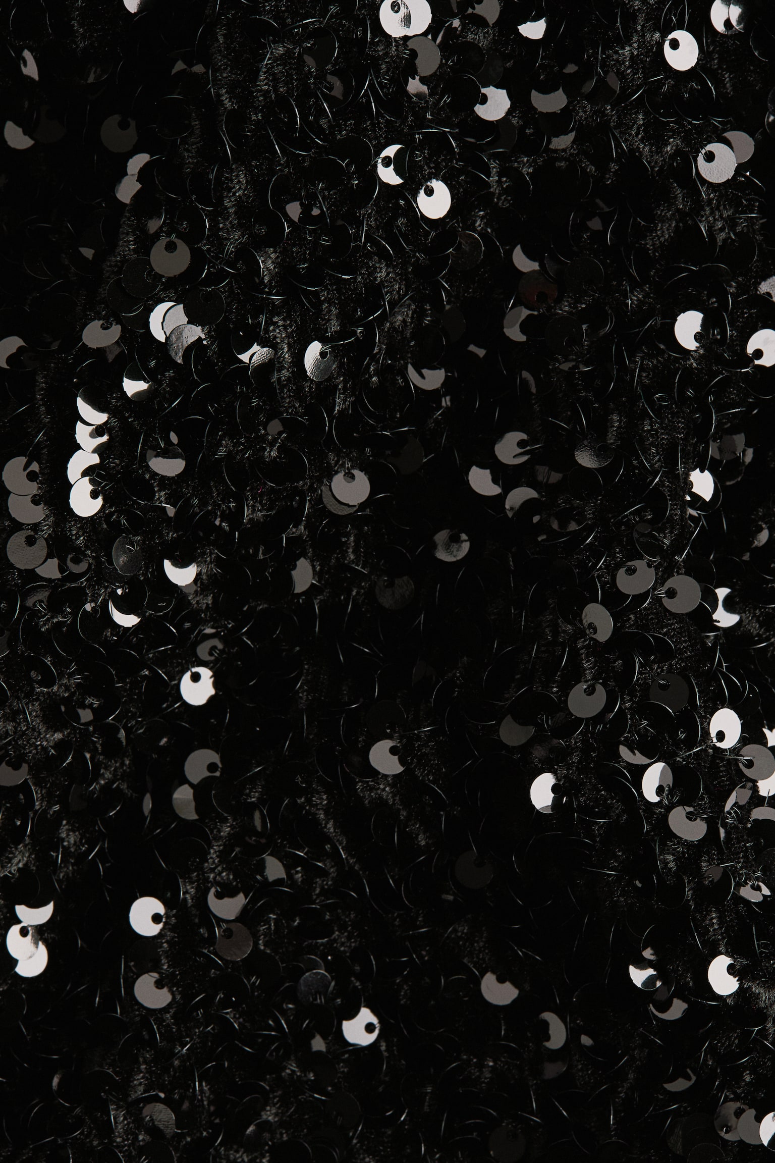 Flitrové minišaty - Černá/Vínová - 4