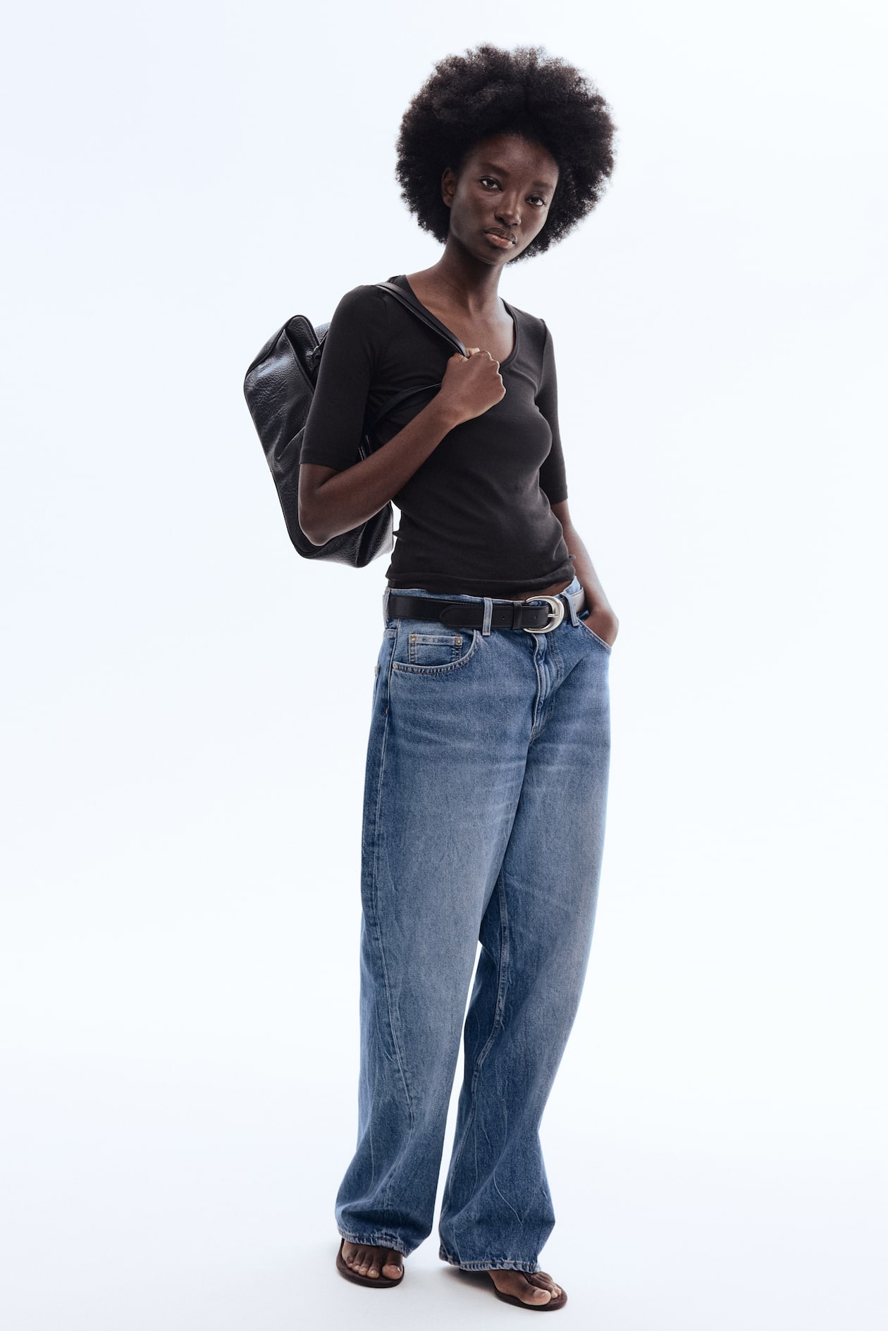 Scoop-Neck Pima Cotton Top - image 2