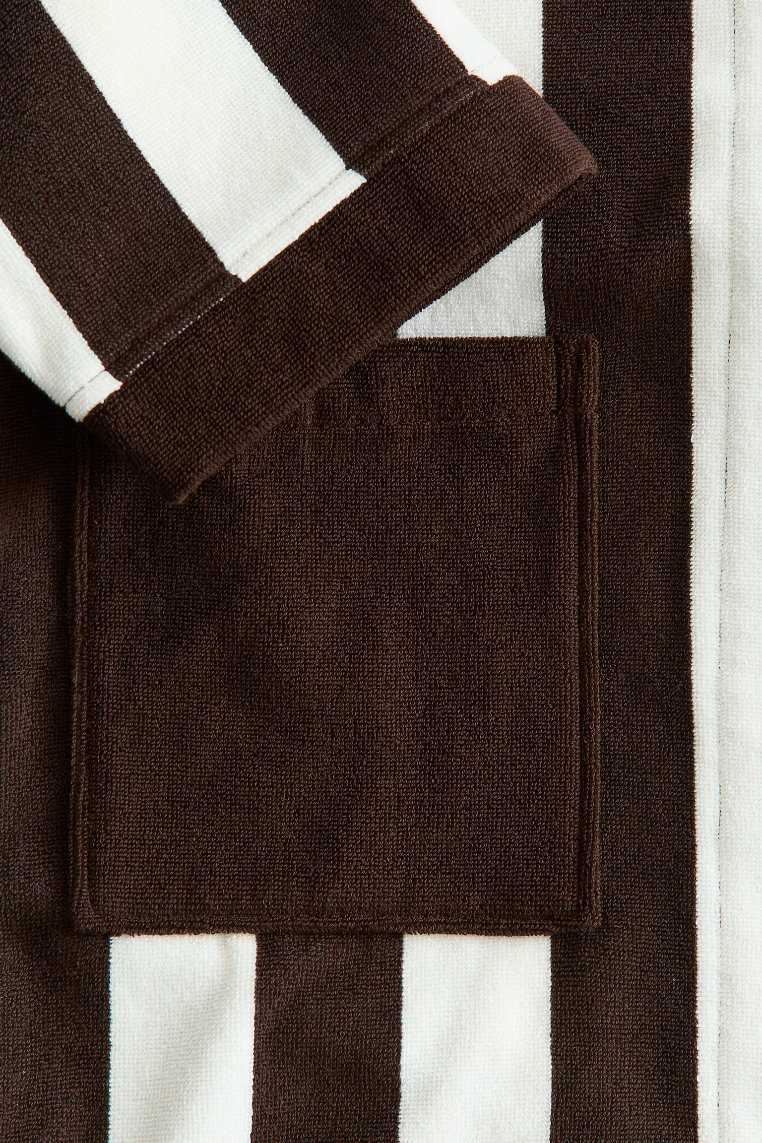 Cotton terry dressing gown - White/Dark brown striped/Dark green/Striped/White/Blue striped/Yellow/Striped/Beige/Striped - 3