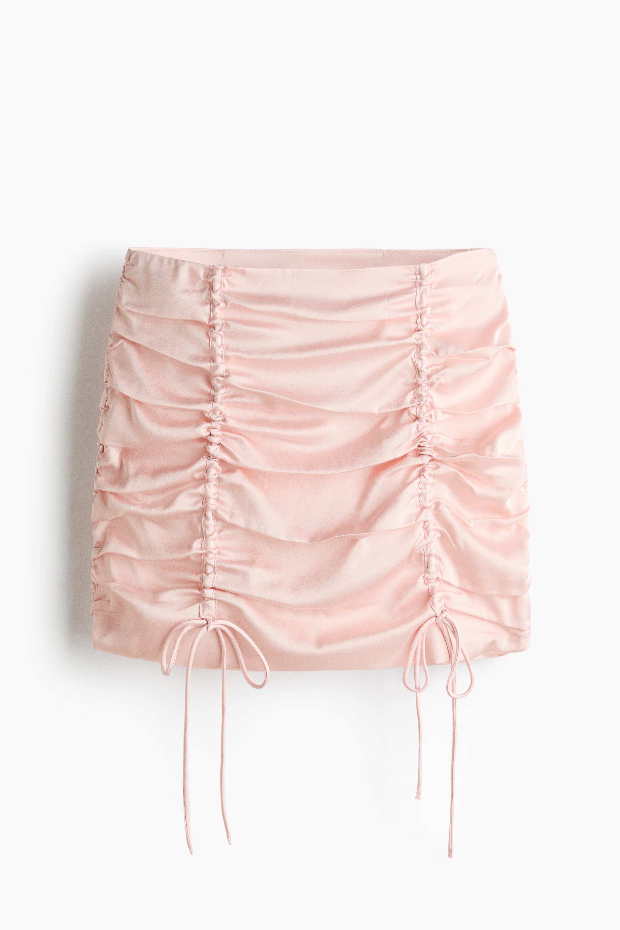 Ruched Satin Skirt