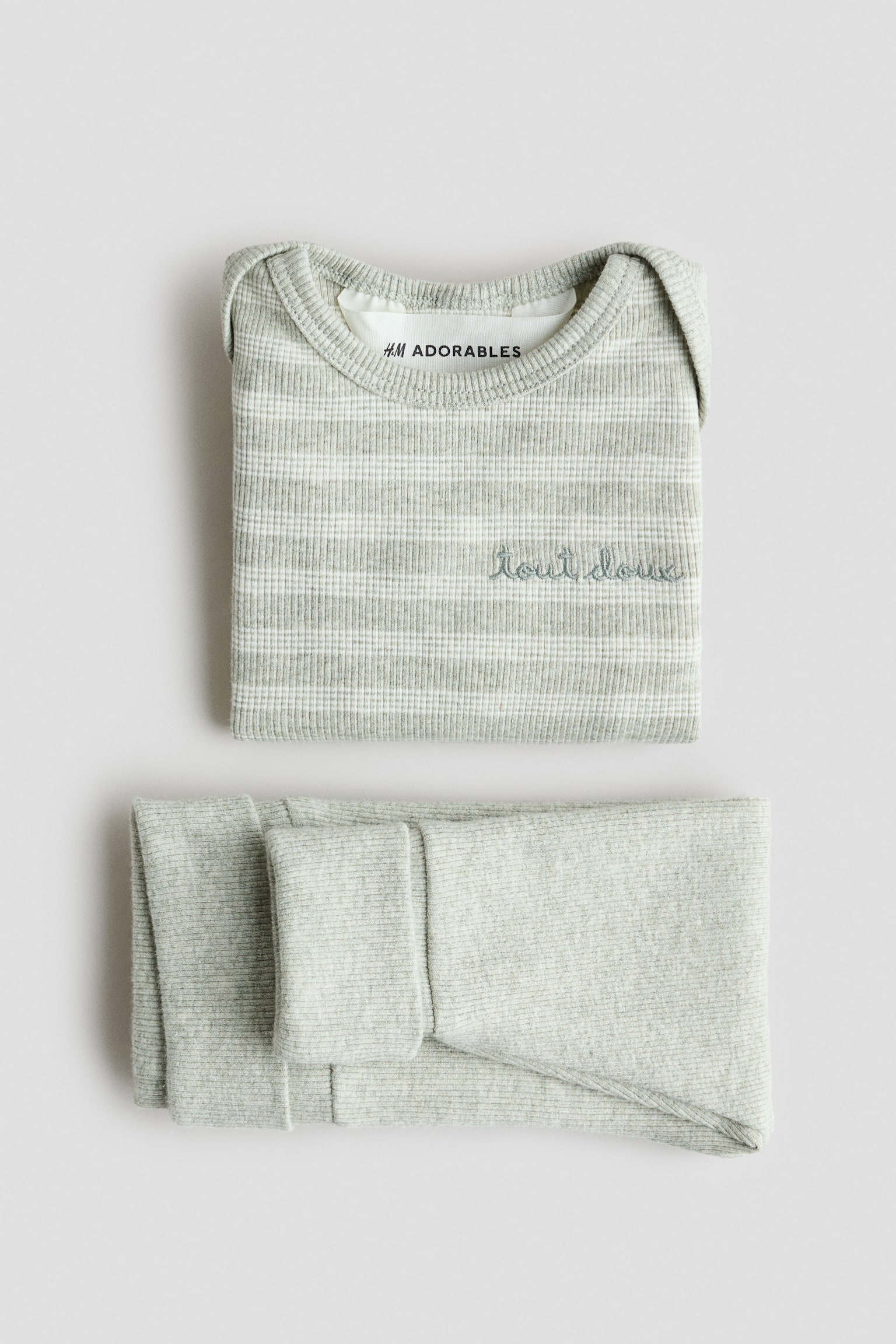 2-piece room-to-grow set - Light green/Striped - 3