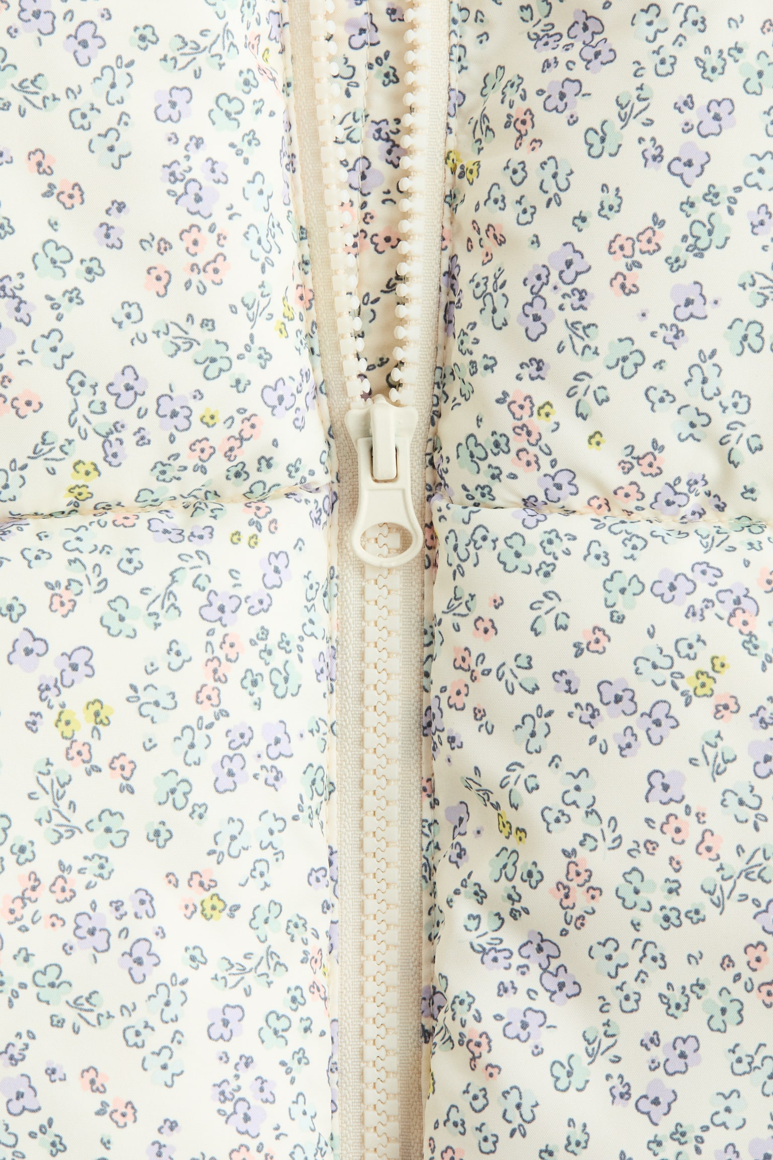 パファーベスト - ライトベージュ／フローラル/オールドローズ/ベージュ／レオパードプリント - 2