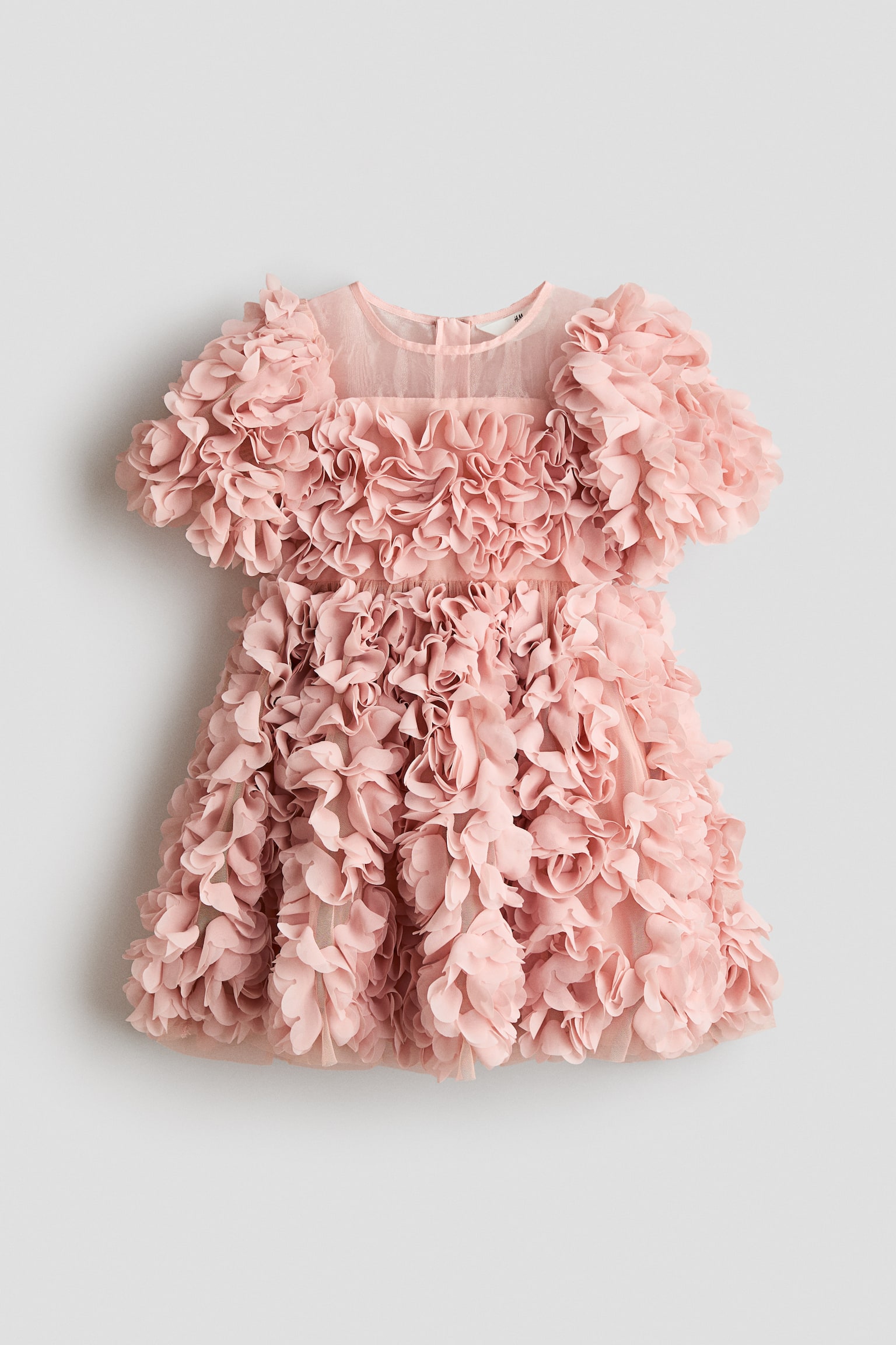 Robe avec applications florales - Rose clair - 2