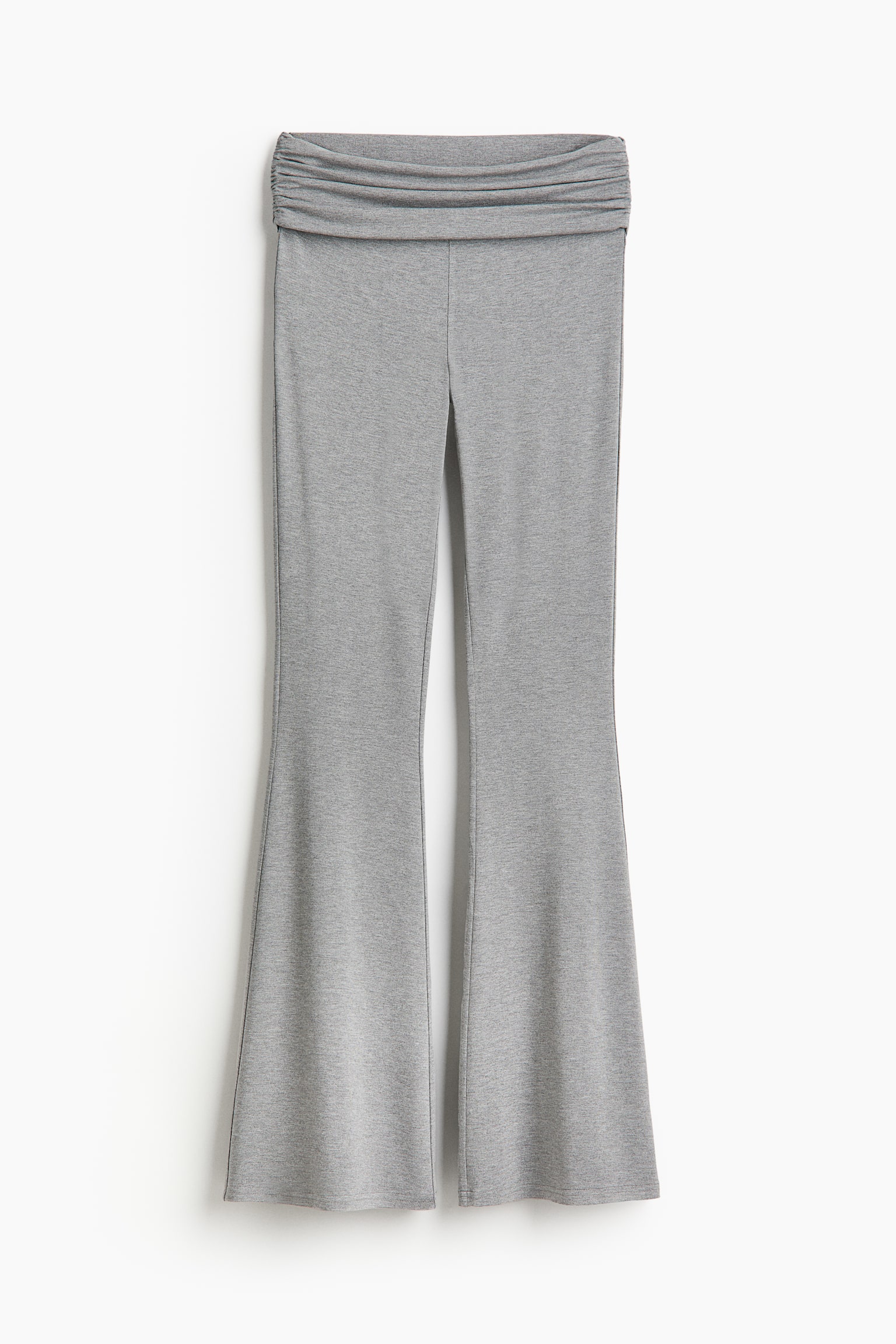 Gathered Yoga Pants - Grey marle/Black/Dark grey - 2