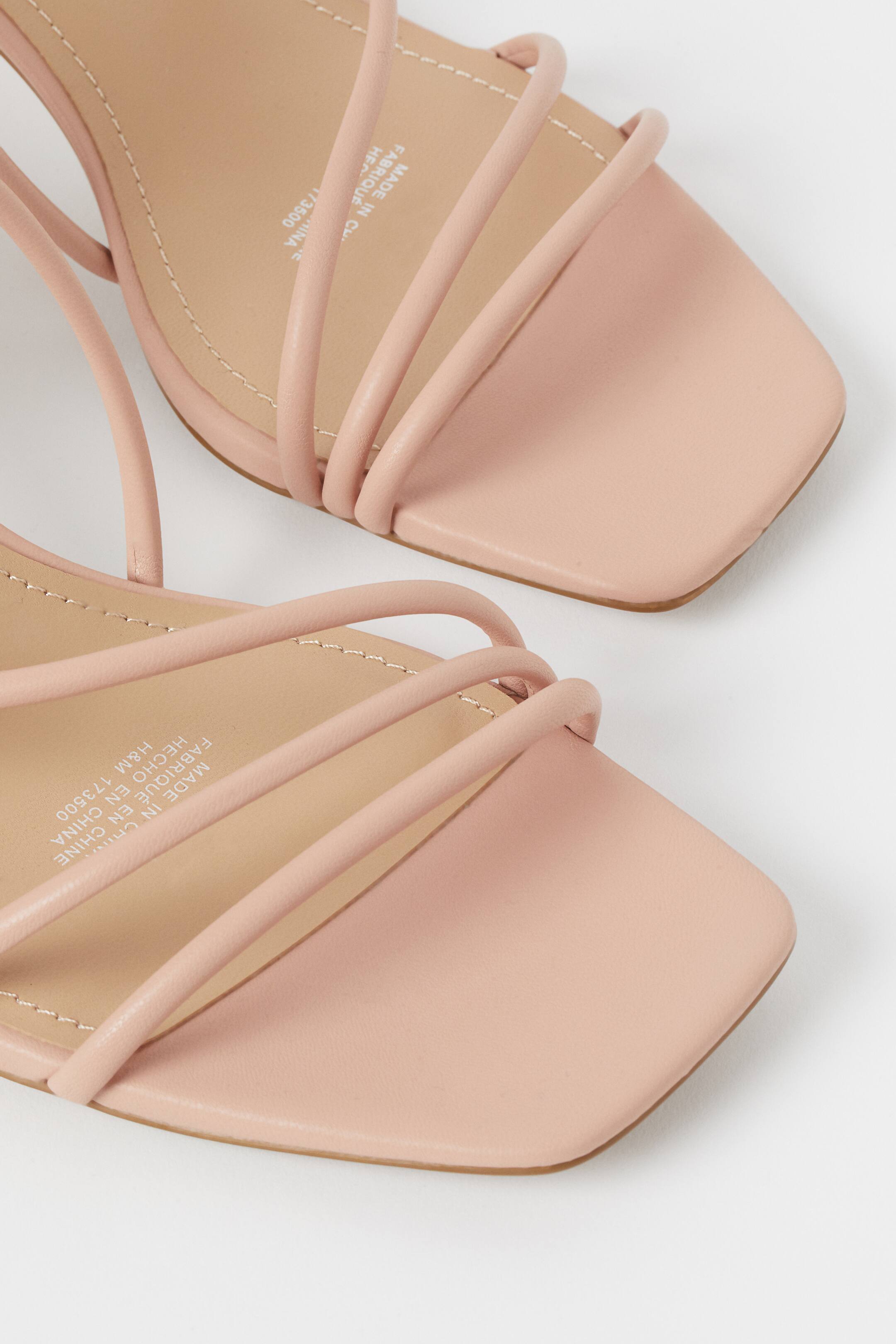 HM 25S HIGH WEDGE SANDALS IN PINK LAMBSKIN STYLE 24