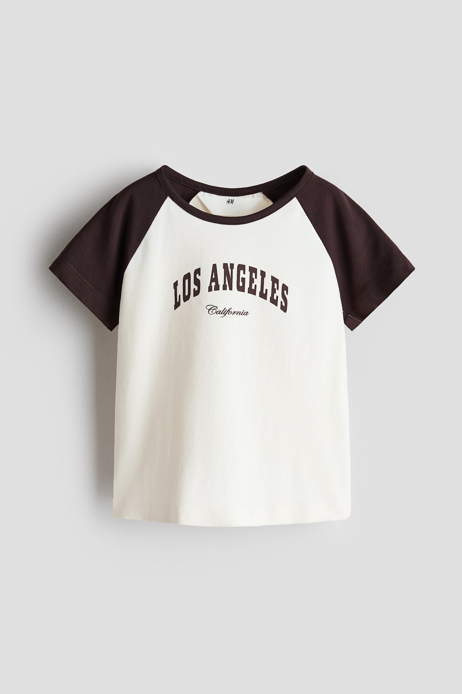 Βαμβακερό T-shirt με τύπωμα - Ιβουάρ/Los Angeles/Ανοιχτό ροζ/φλοράλ/Ανοιχτό τιρκουάζ/California/Γκρι μελανζέ/Lovely Time - 1