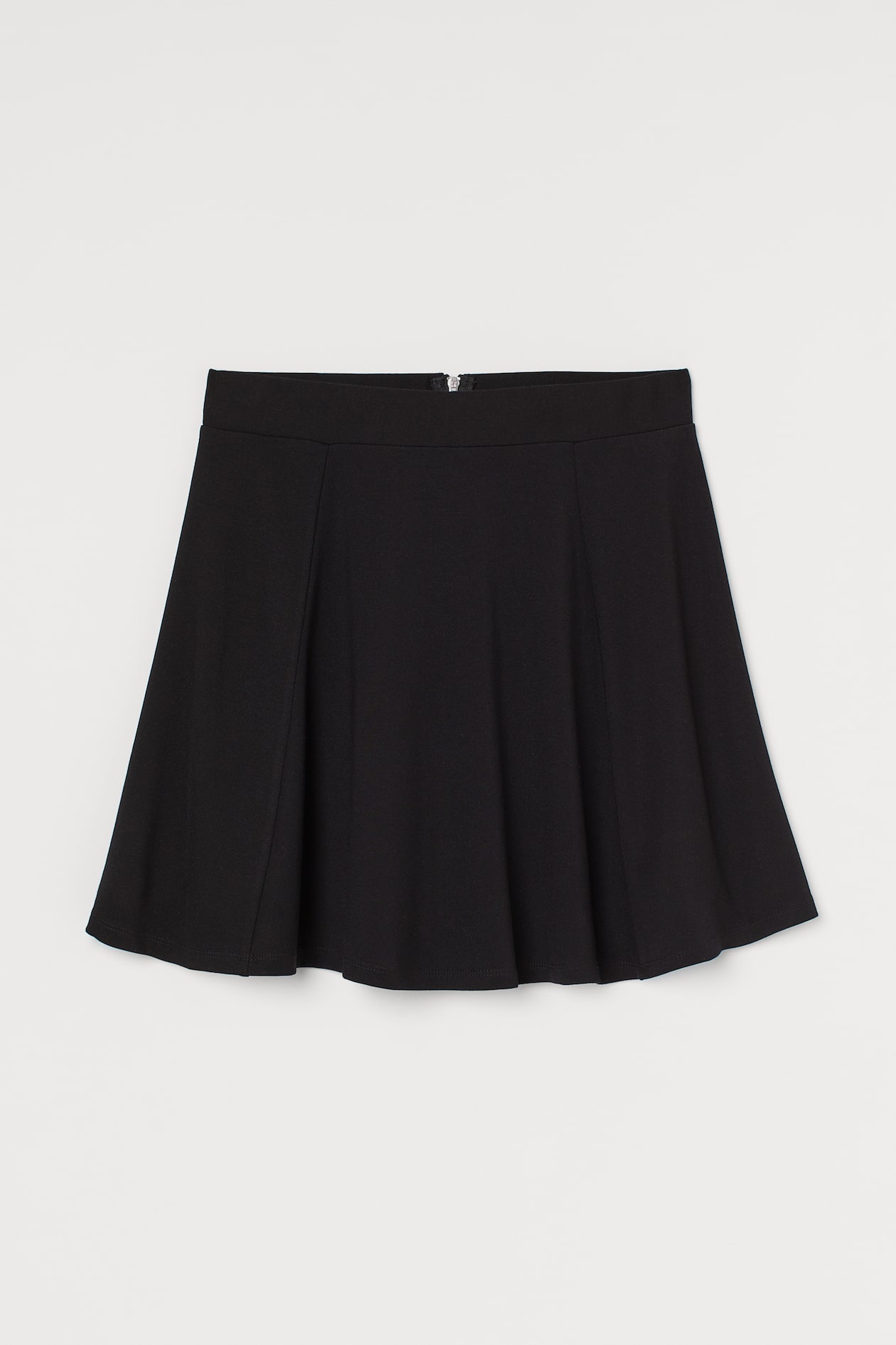 Jersey Circle Skirt - High waist - Short - Black - Ladies | H&M US