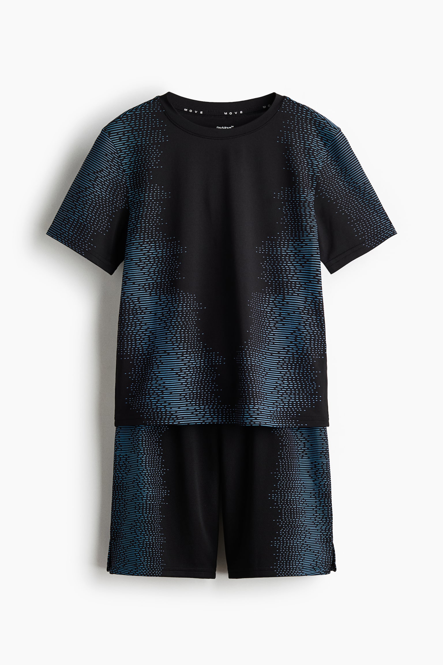 Kaksiosainen jalkapallosetti DryMove™ - Musta/Kuviollinen