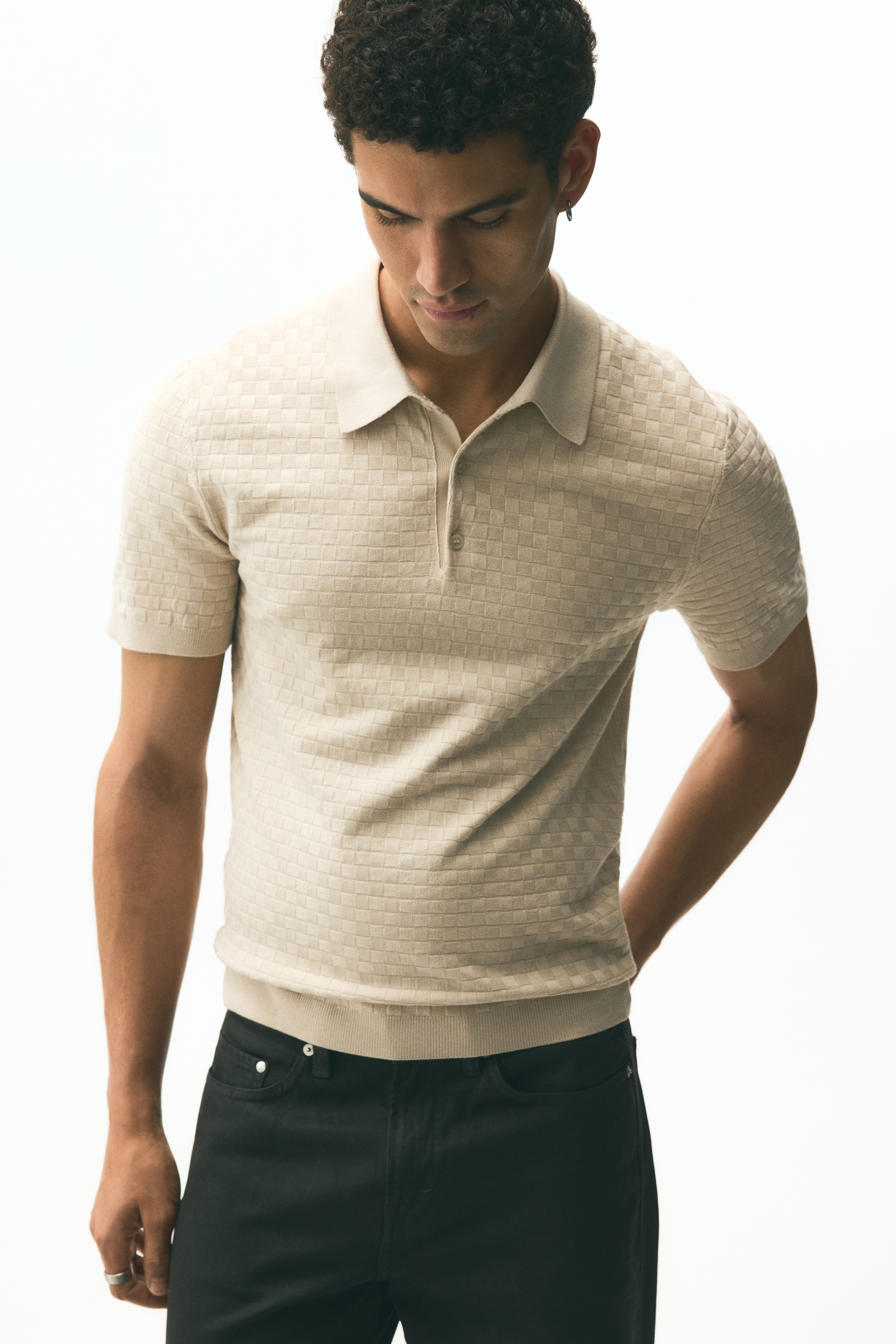 soyy. Almond polo サンドベージュ soyy. Almond polo サンドベージュ