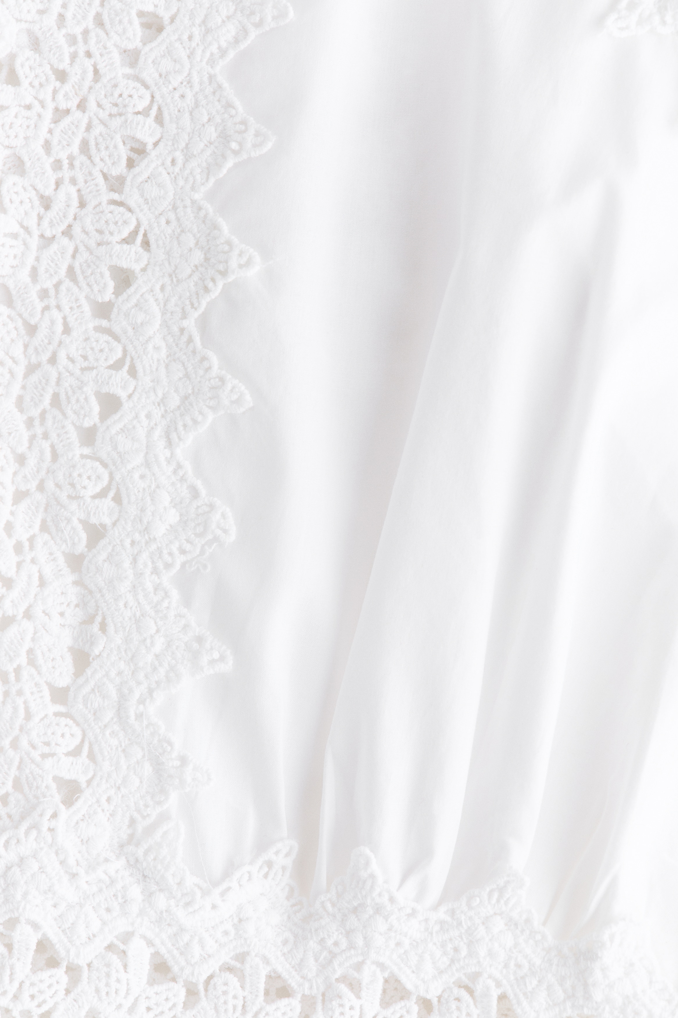 Lace-detail cotton playsuit