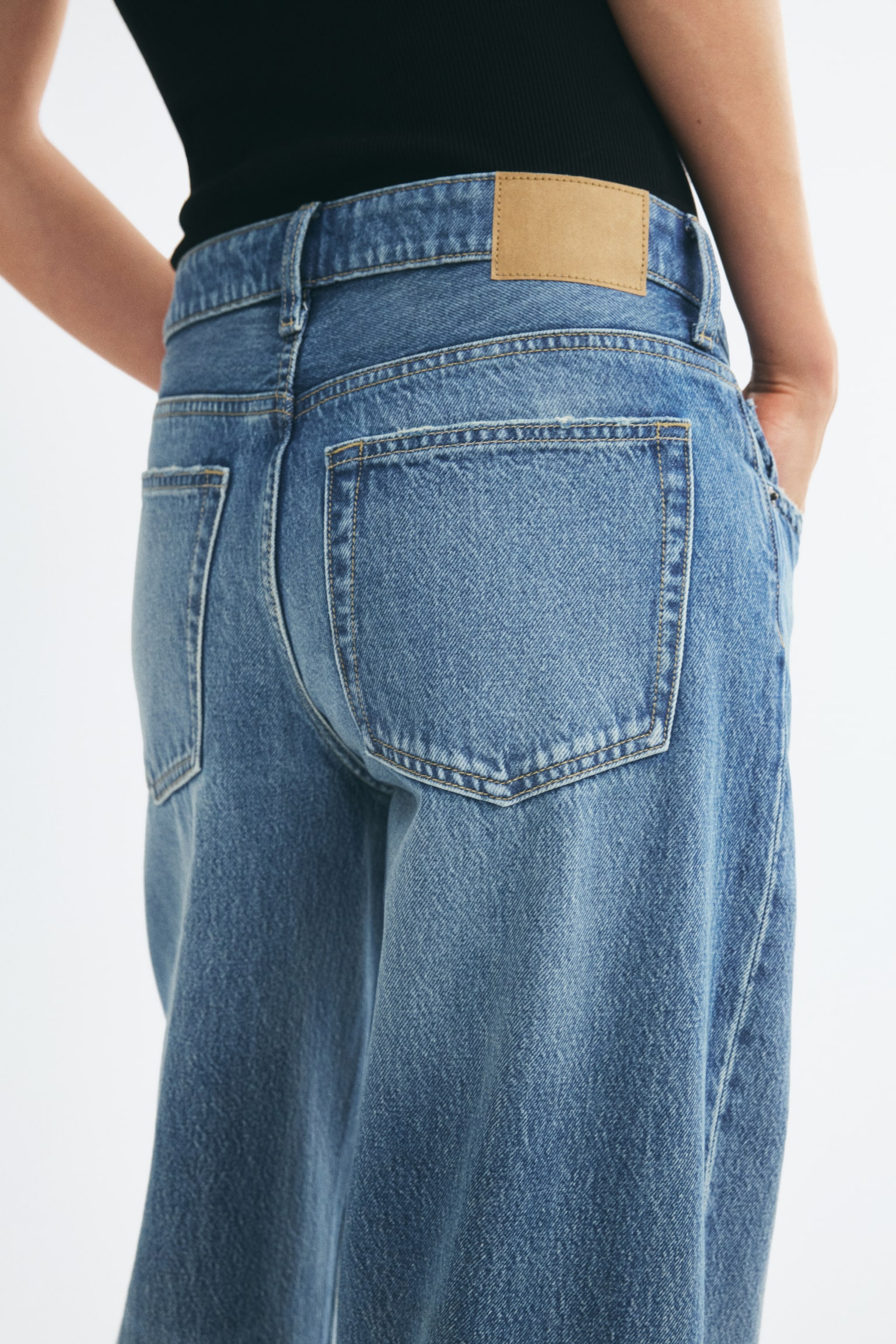 Женские джинсы H&M Baggy Low-Waist, цвет: Джинсовый синий — фото 5