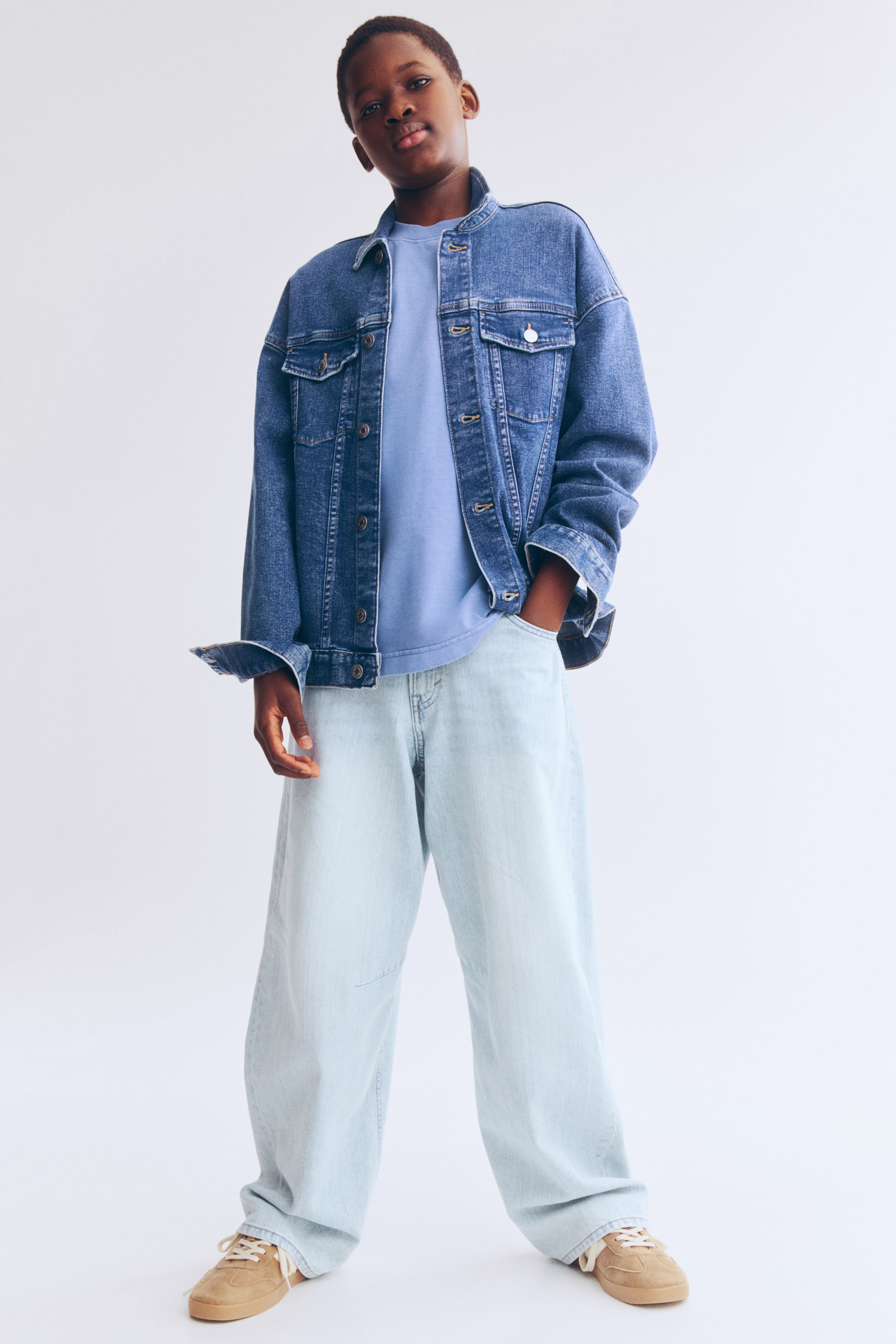 Grotere afbeelding bekijken: Barrel-leg jeans - Licht denimblauw - KINDEREN | H&M BE 1