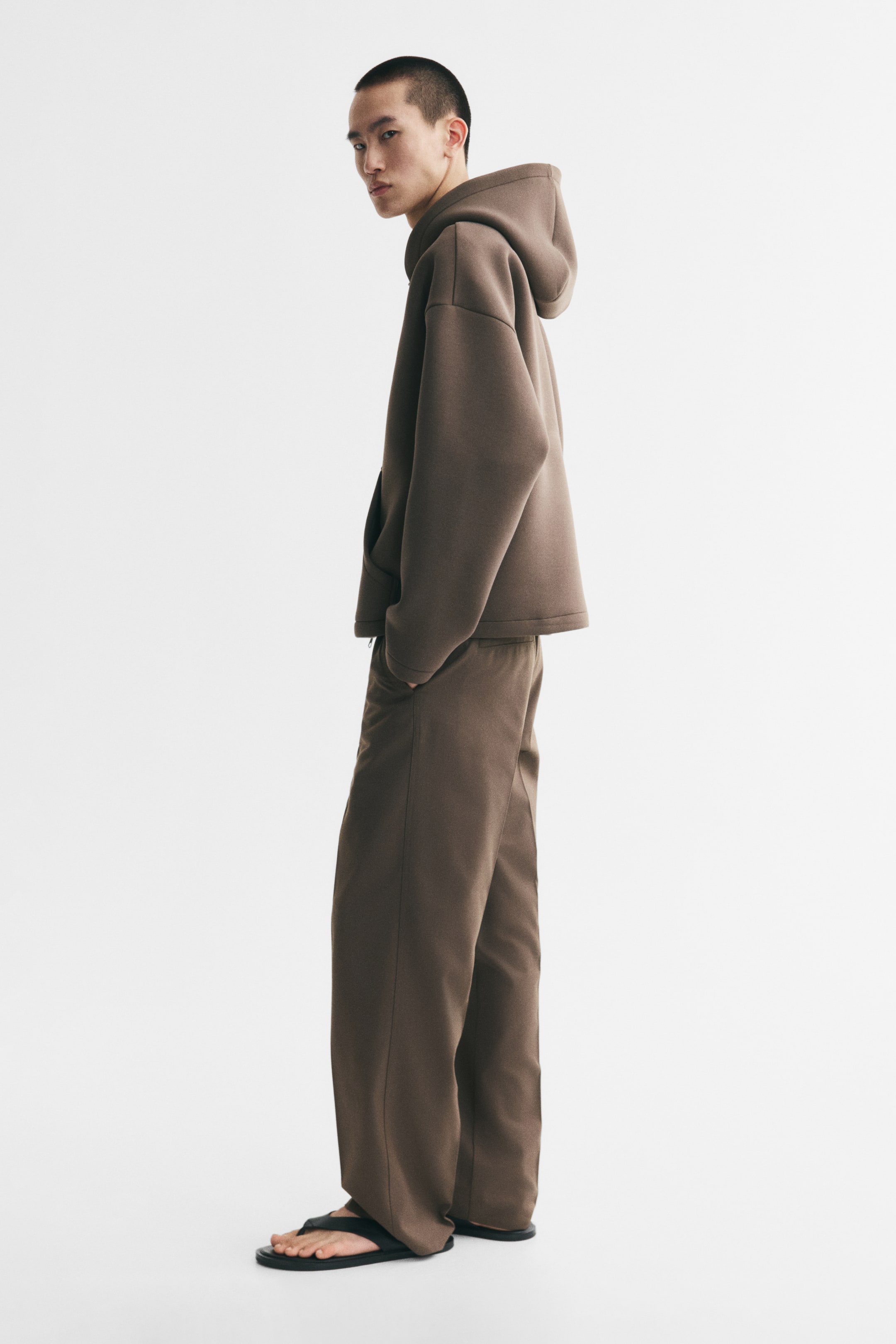 Oversized Scuba Hooded Jacket
