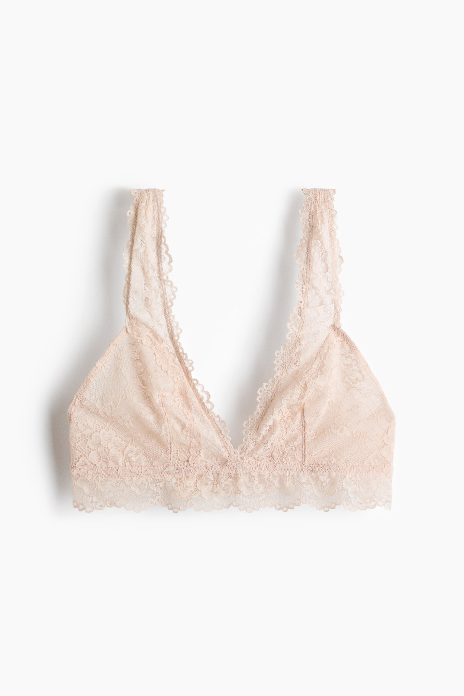 Soft lace bra - Light beige/Brown/Black - 1