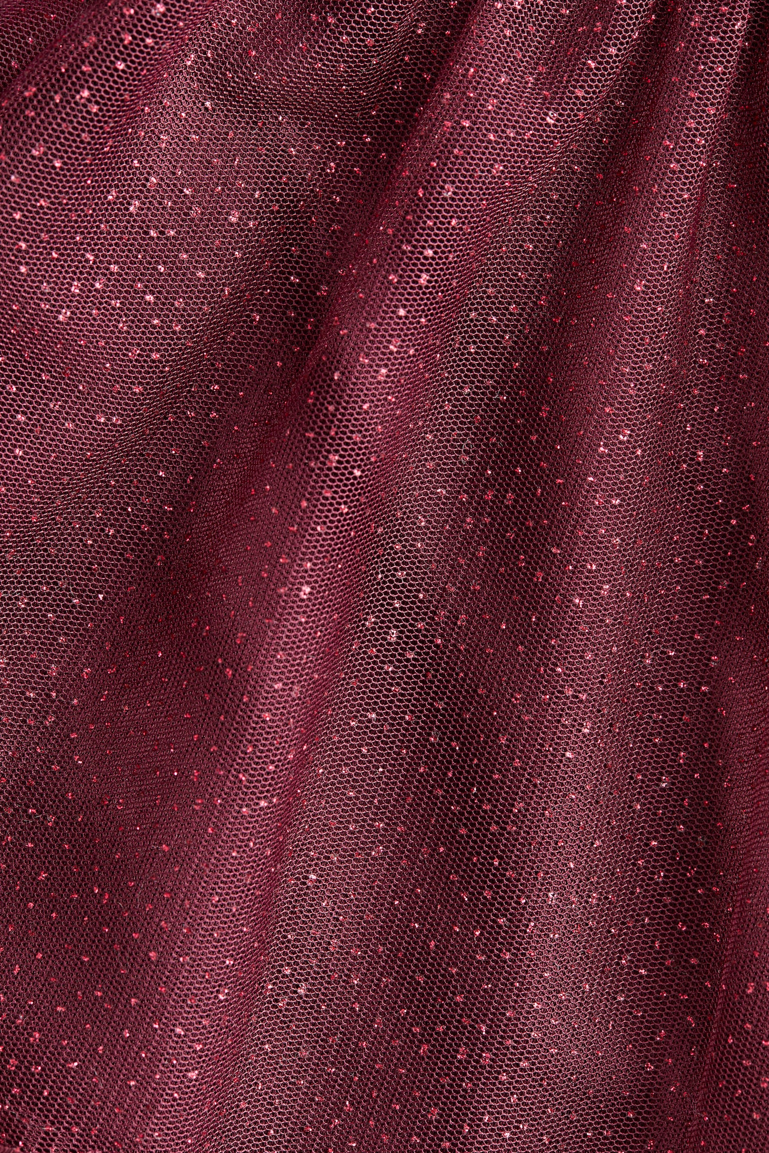 Robe en tulle imprimé par transfert - Rouge foncé/Noir/étoiles/Rose/cœurs - 2