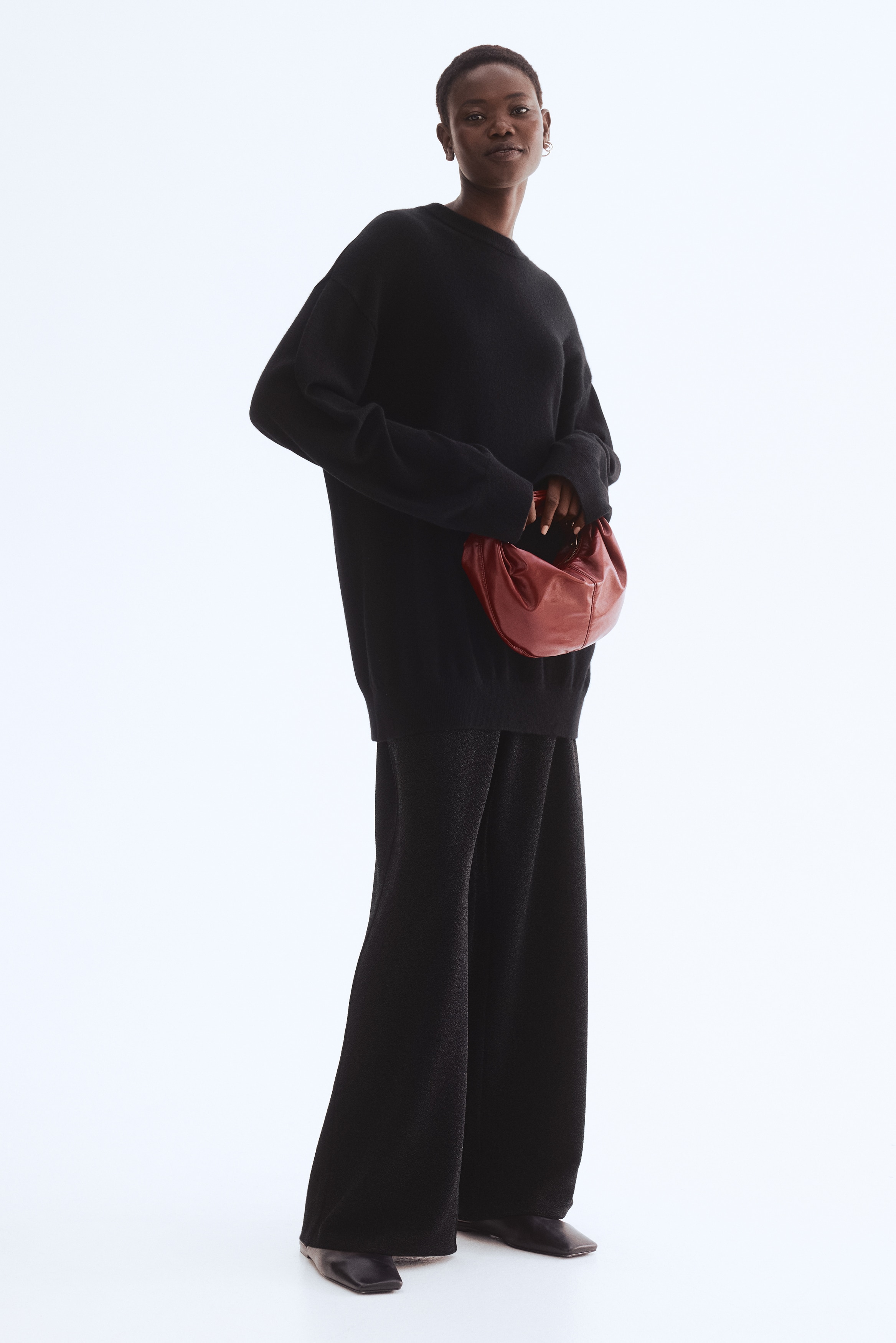 H & M - シマーパンツ - ブラック