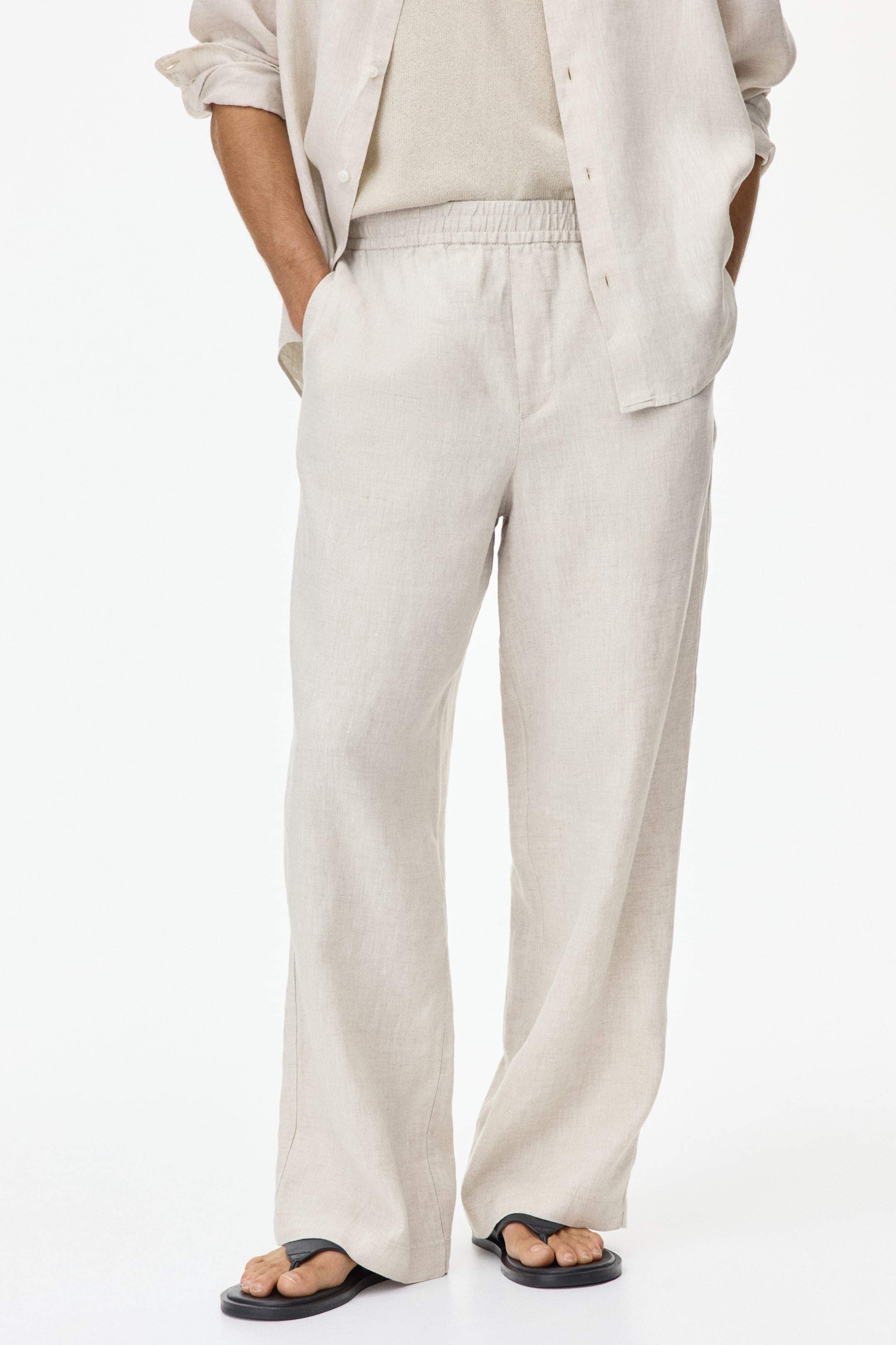 Loose-Fit Linen Pants