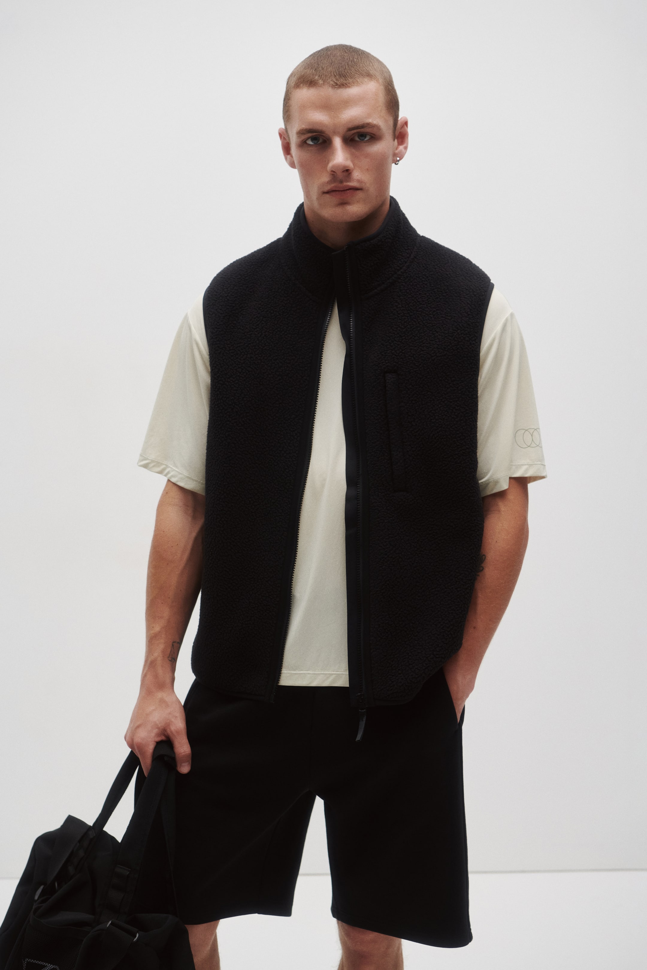 Regular-Fit Teddy Fleece Sports Vest