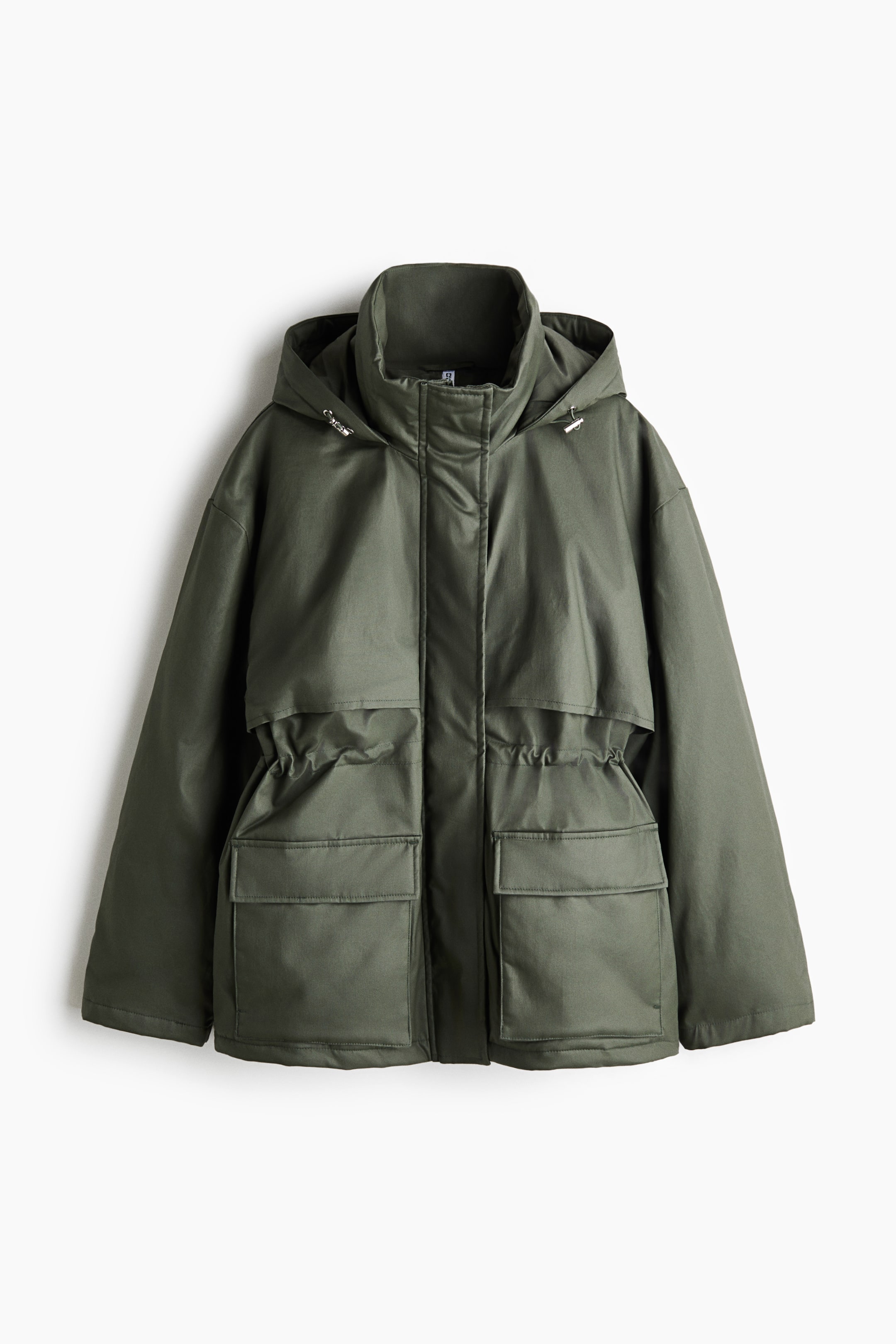 View larger image: Padded twill parka - Dark khaki green - Ladies | H&M 1